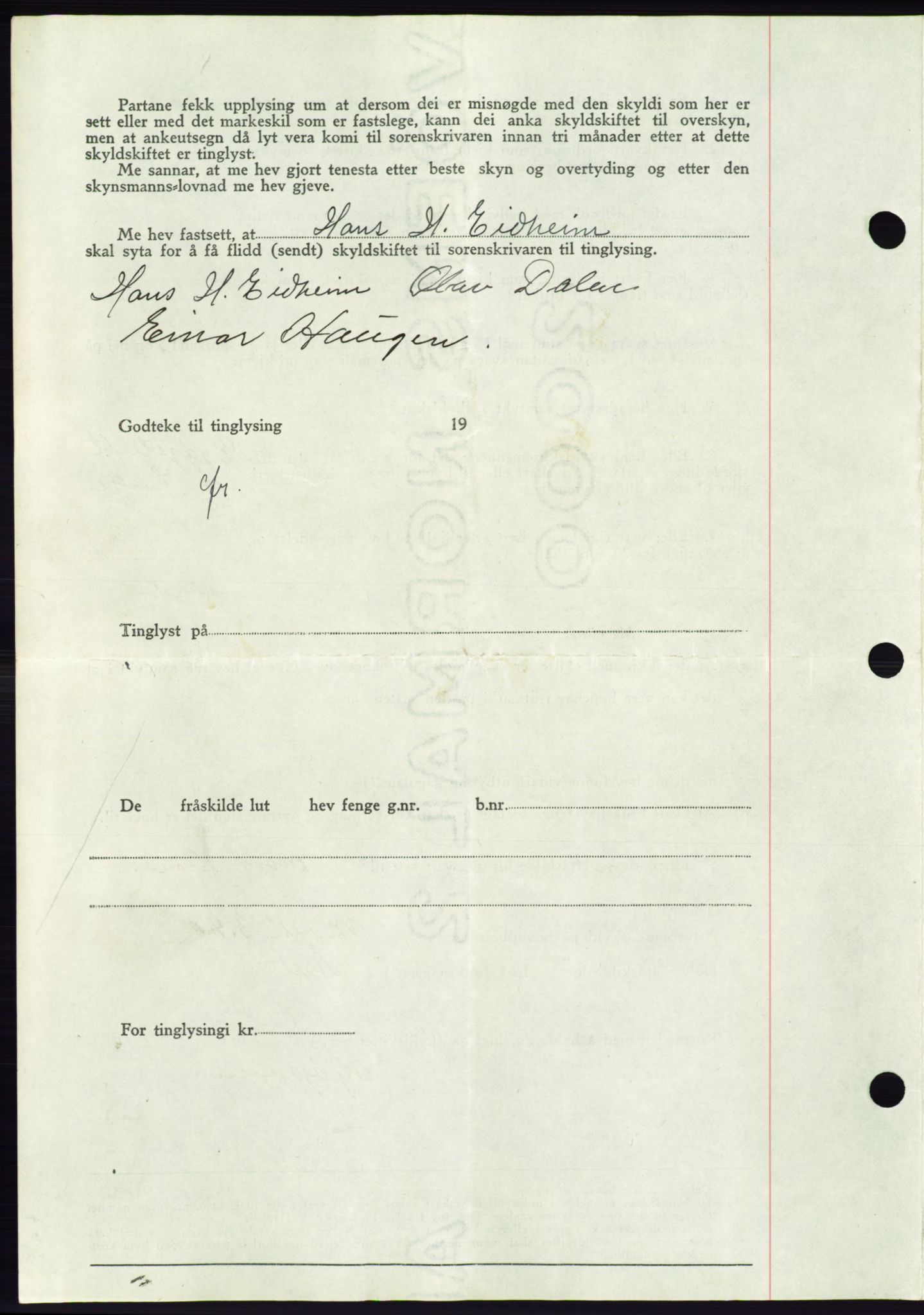 Søre Sunnmøre sorenskriveri, AV/SAT-A-4122/1/2/2C/L0068: Mortgage book no. 62, 1939-1939, Diary no: : 1152/1939