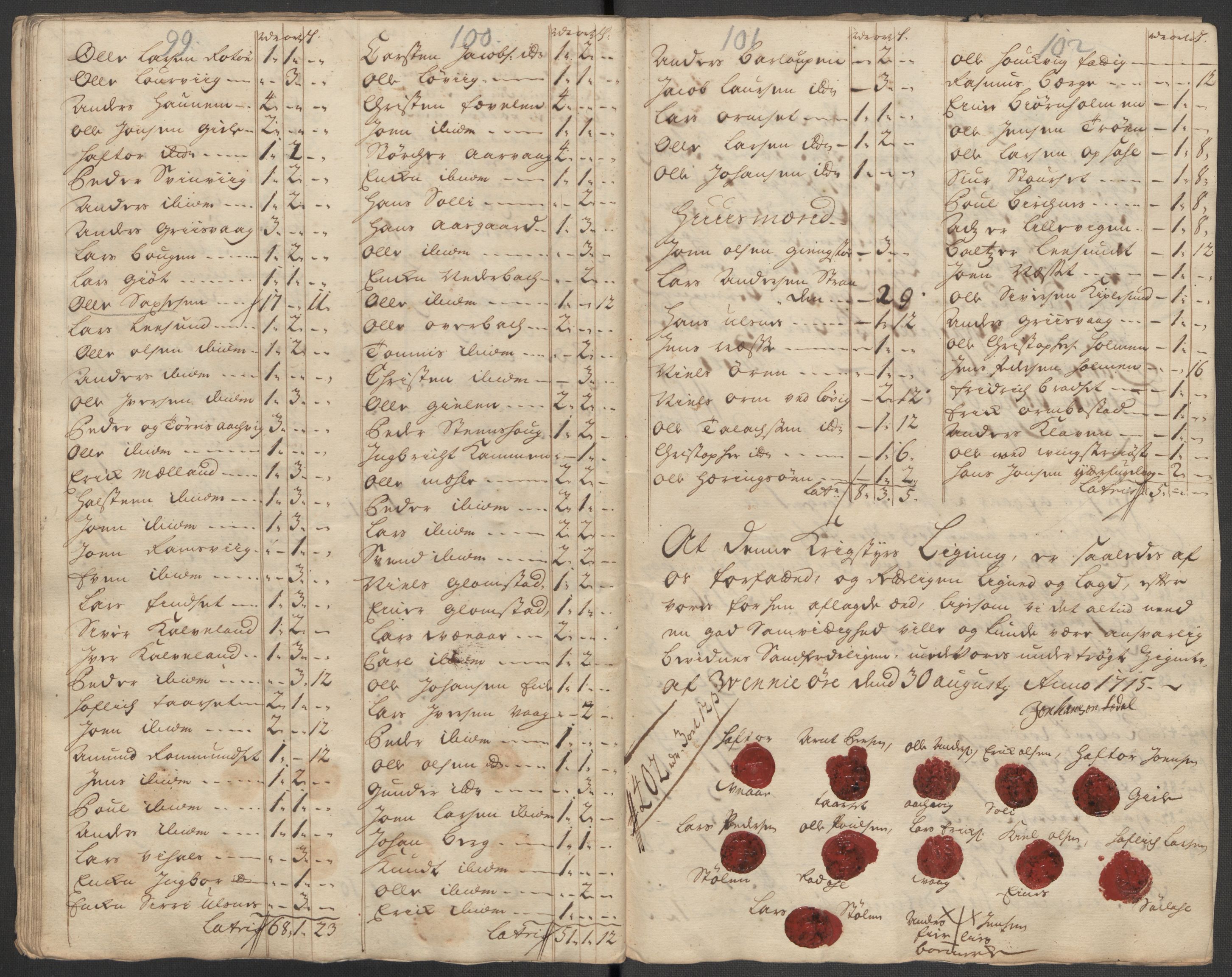 Rentekammeret inntil 1814, Reviderte regnskaper, Fogderegnskap, AV/RA-EA-4092/R56/L3748: Fogderegnskap Nordmøre, 1714-1715, p. 455