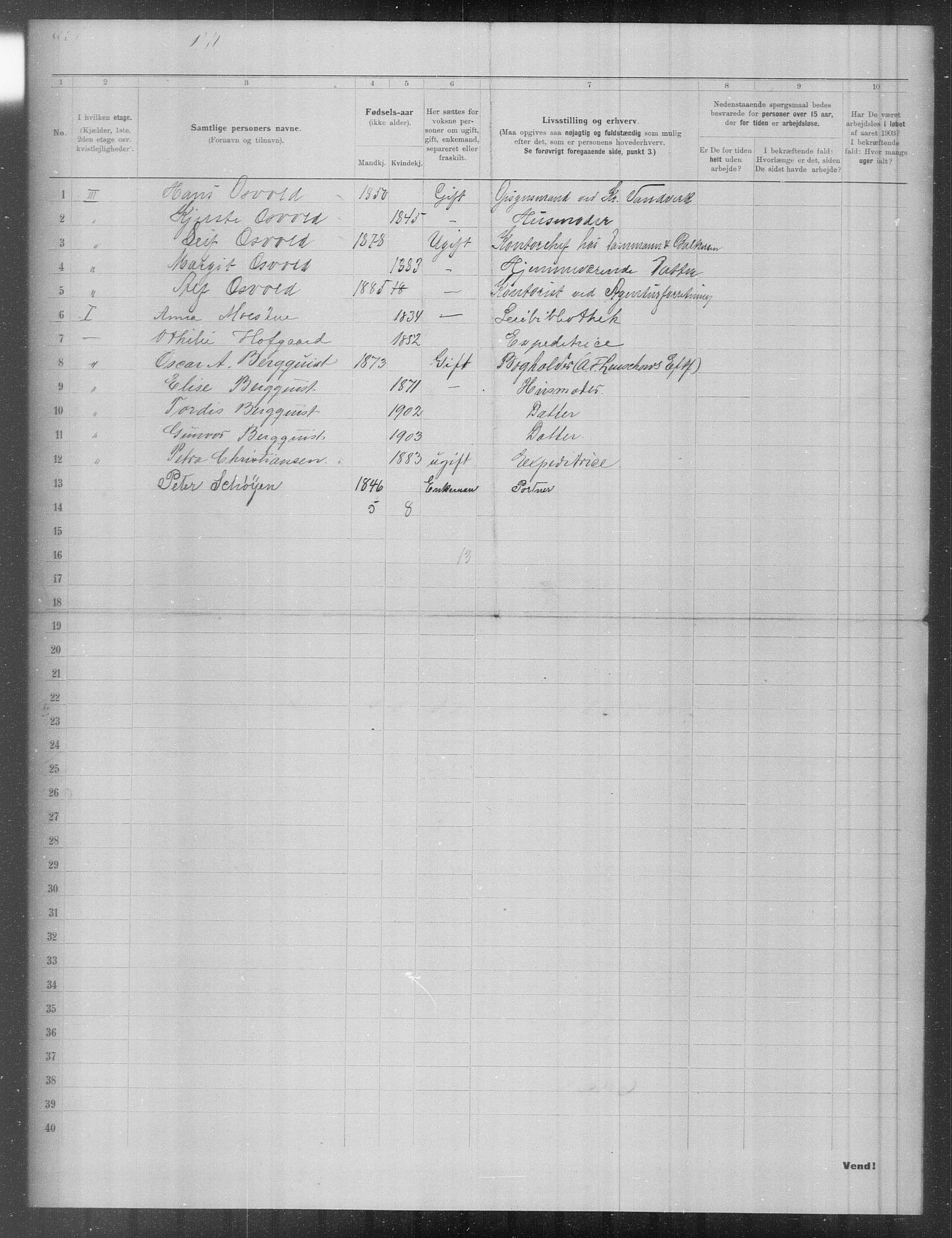 OBA, Municipal Census 1903 for Kristiania, 1903, p. 10077