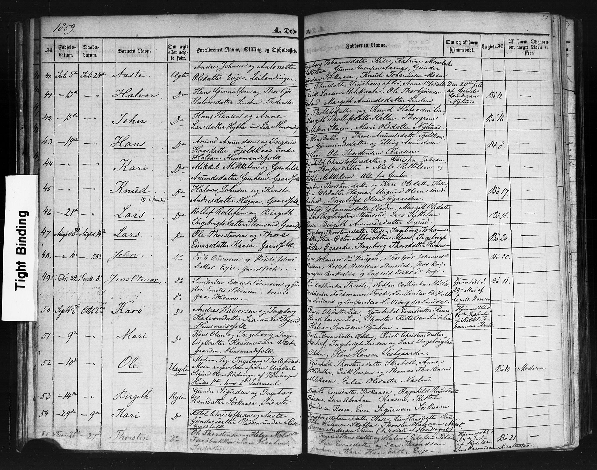 Sauherad kirkebøker, AV/SAKO-A-298/F/Fb/L0001: Parish register (official) no. II 1, 1851-1877, p. 30