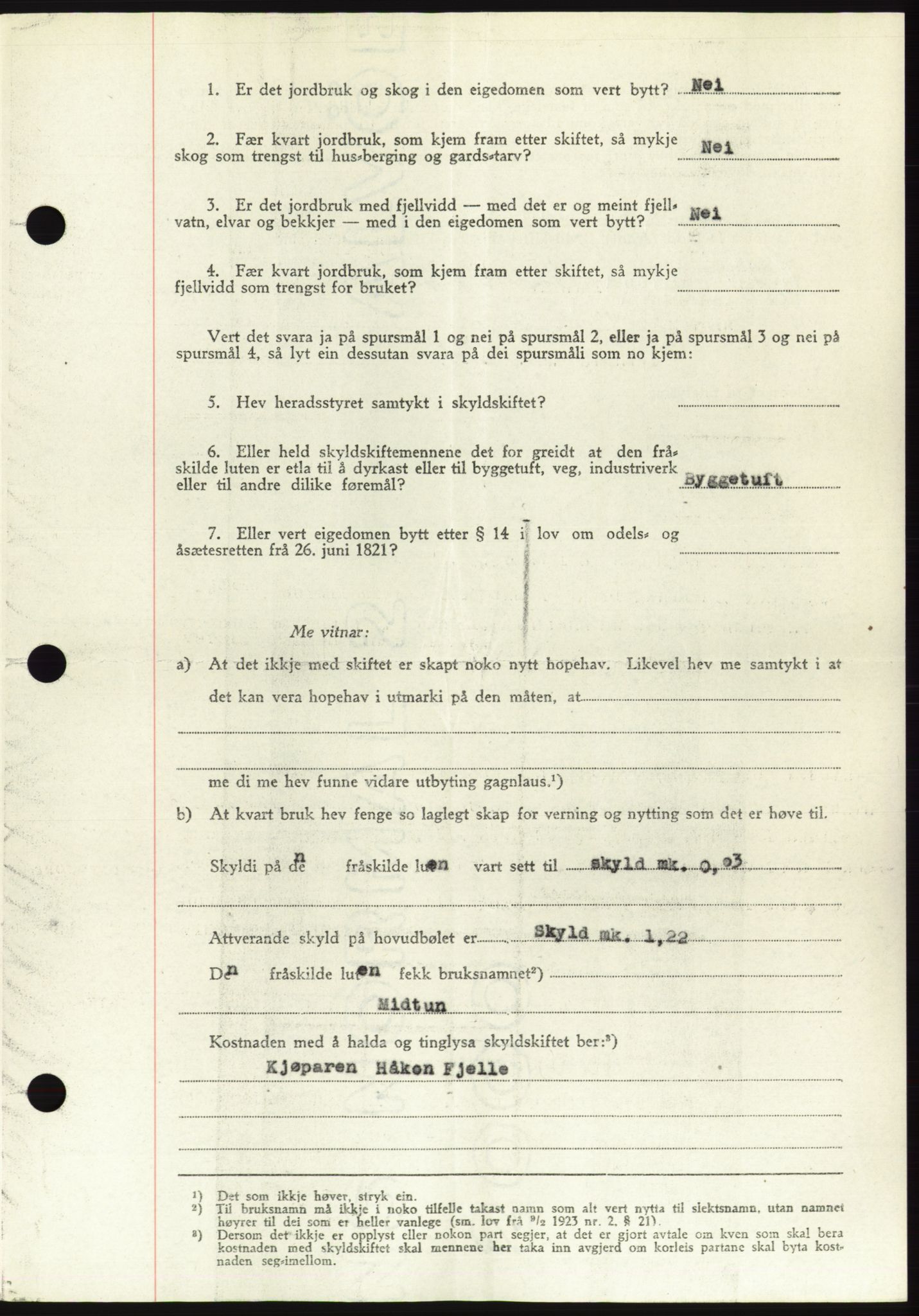 Søre Sunnmøre sorenskriveri, AV/SAT-A-4122/1/2/2C/L0082: Mortgage book no. 8A, 1948-1948, Diary no: : 980/1948