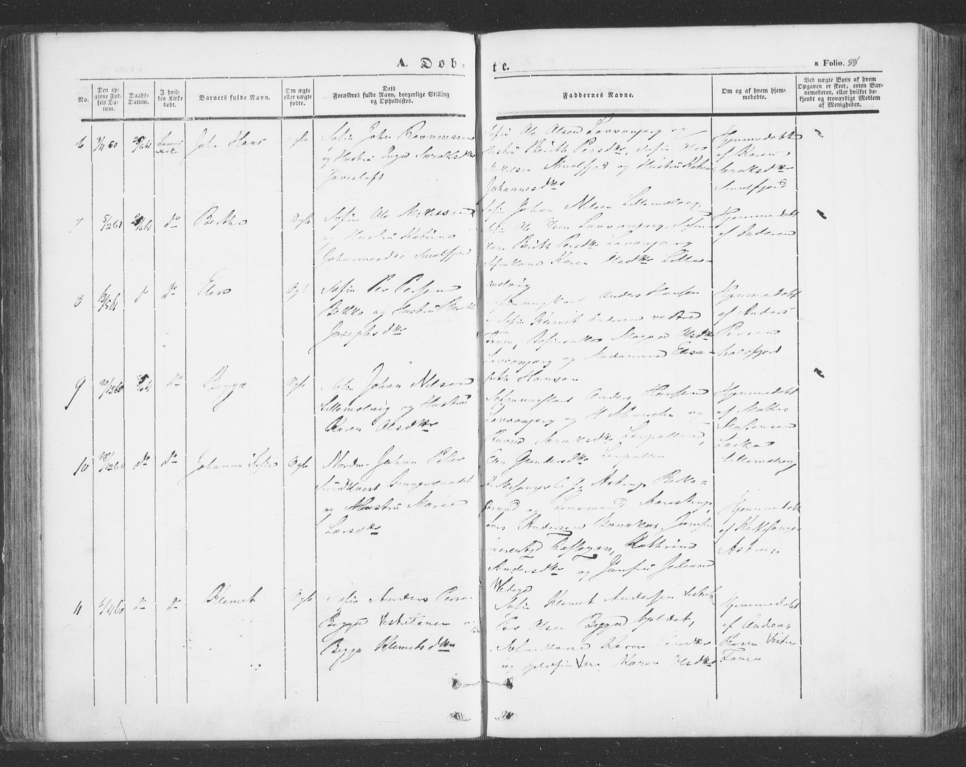 Tana sokneprestkontor, SATØ/S-1334/H/Ha/L0001kirke: Parish register (official) no. 1, 1846-1861, p. 88