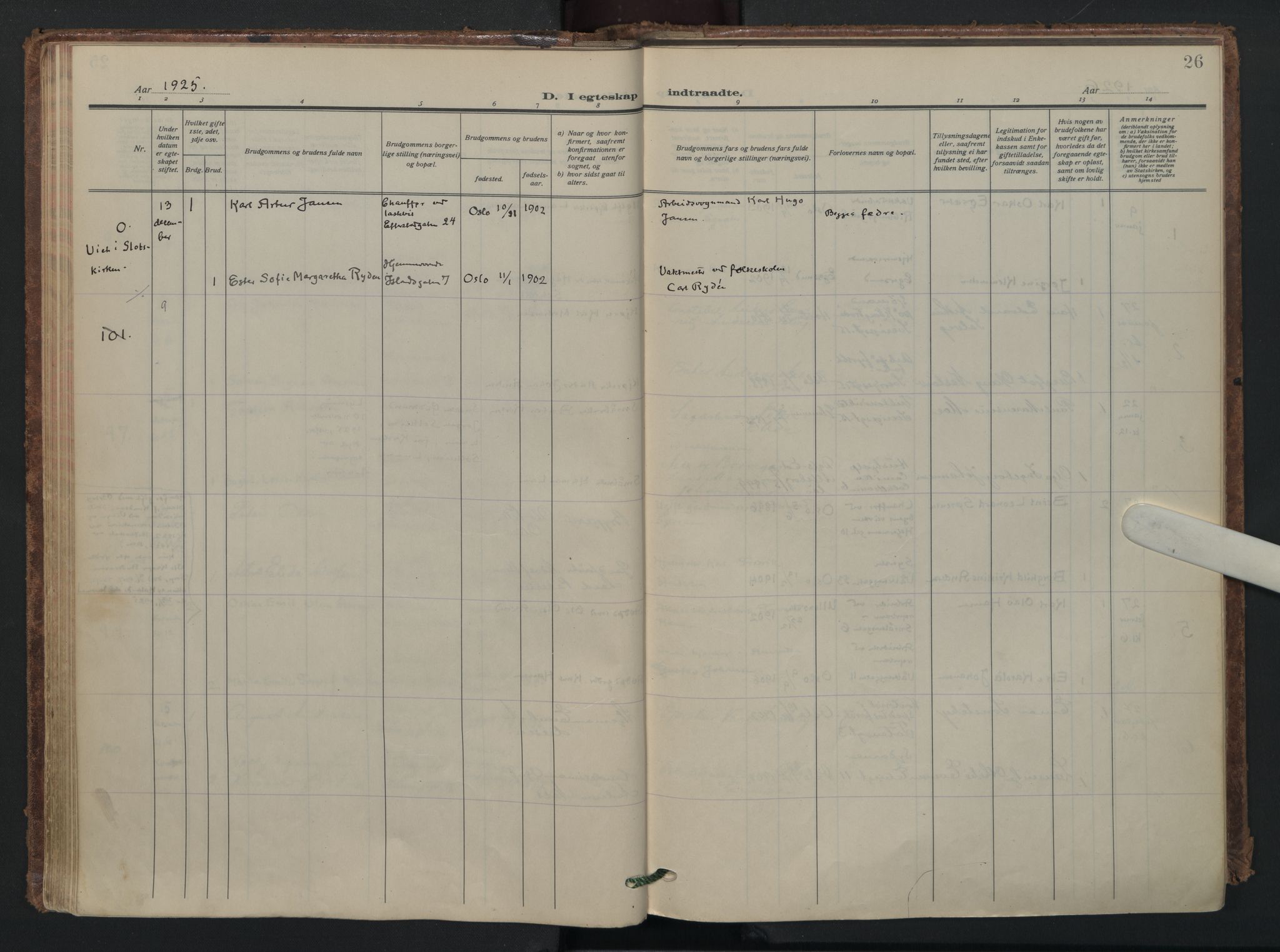 Vålerengen prestekontor Kirkebøker, SAO/A-10878/F/Fa/L0005: Parish register (official) no. 5, 1924-1936, p. 26