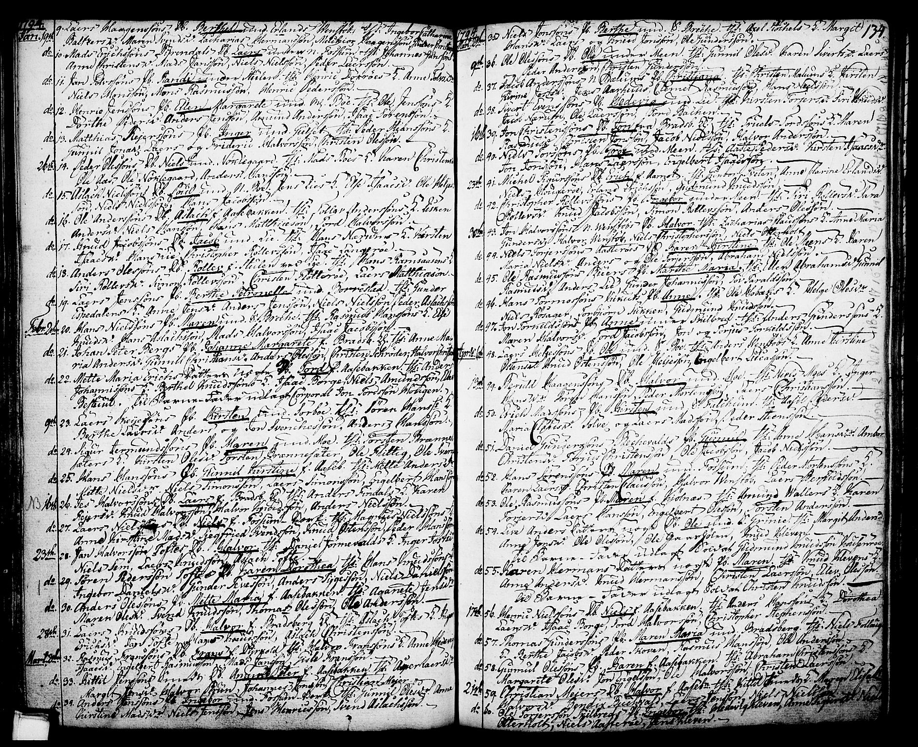Gjerpen kirkebøker, AV/SAKO-A-265/F/Fa/L0002: Parish register (official) no. I 2, 1747-1795, p. 134