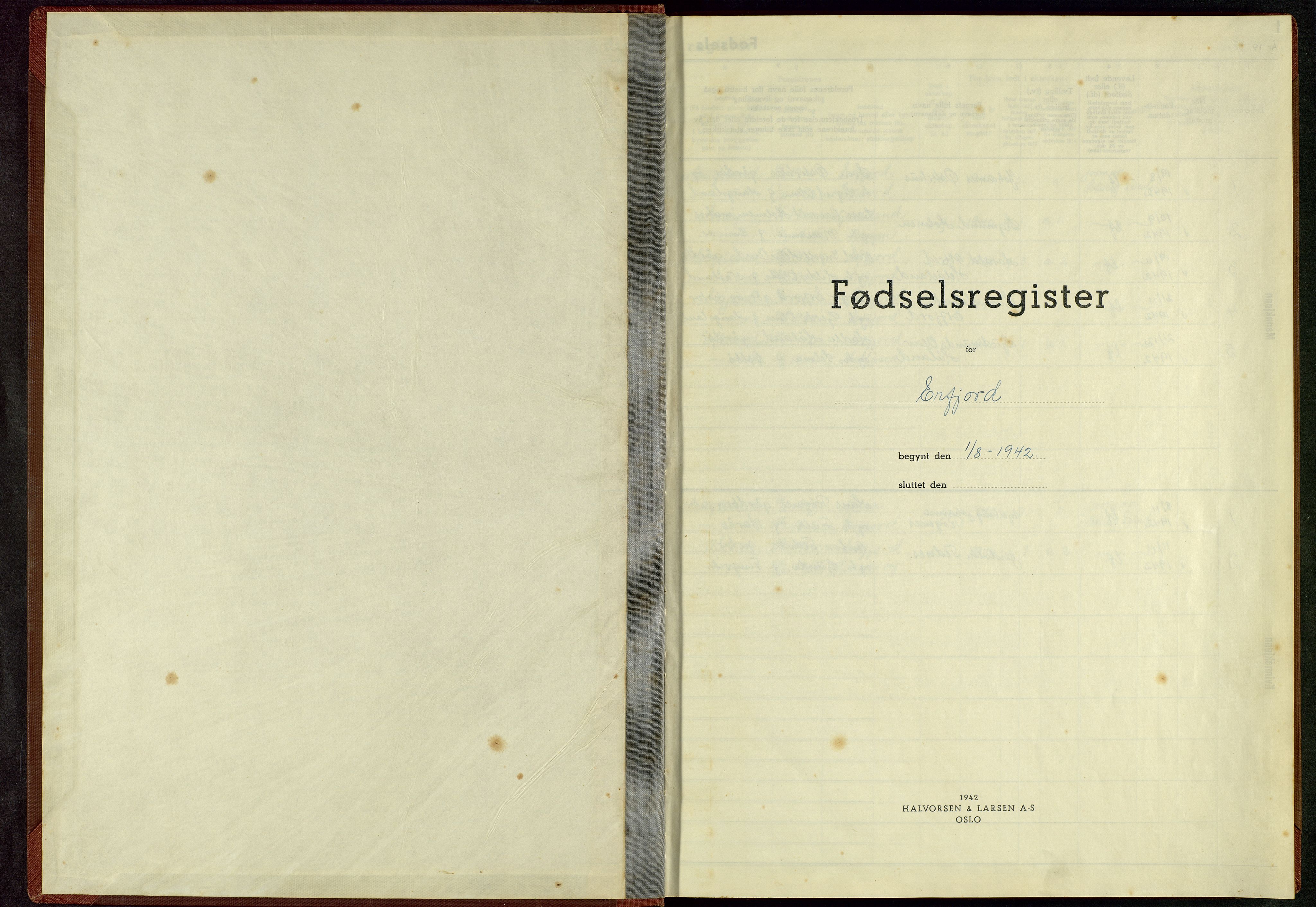 Jelsa sokneprestkontor, SAST/A-101842/01/VI/L0002: Birth register no. 2, 1942-1945