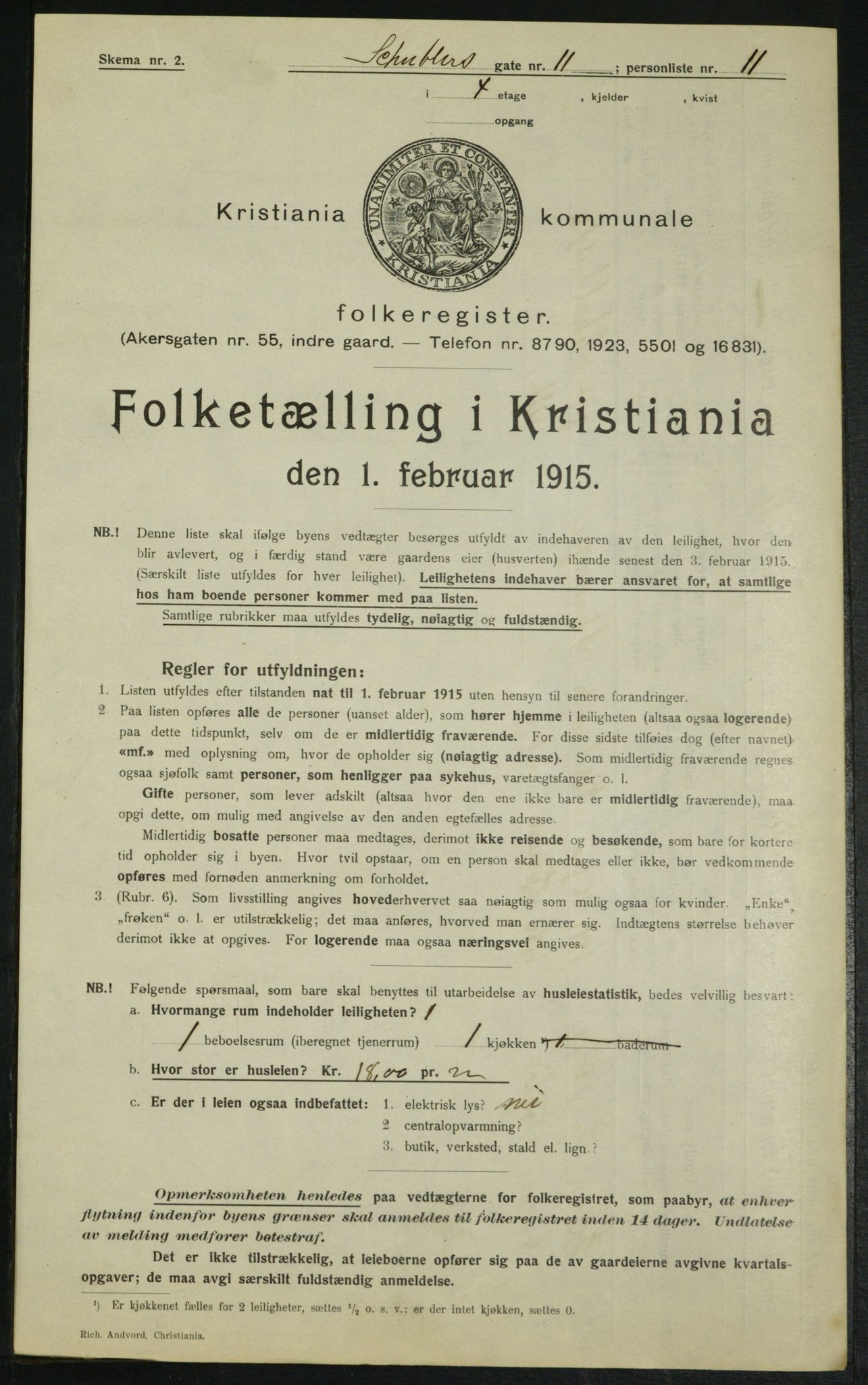 OBA, Municipal Census 1915 for Kristiania, 1915, p. 92690