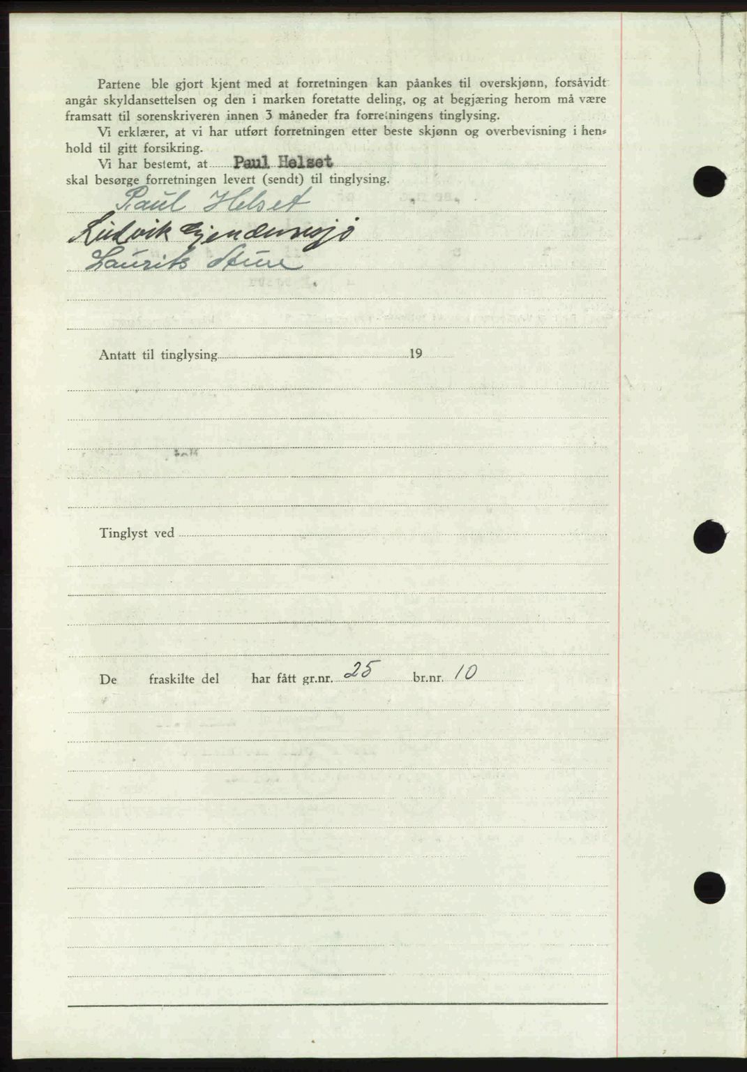 Romsdal sorenskriveri, AV/SAT-A-4149/1/2/2C: Mortgage book no. A21, 1946-1946, Diary no: : 2473/1946