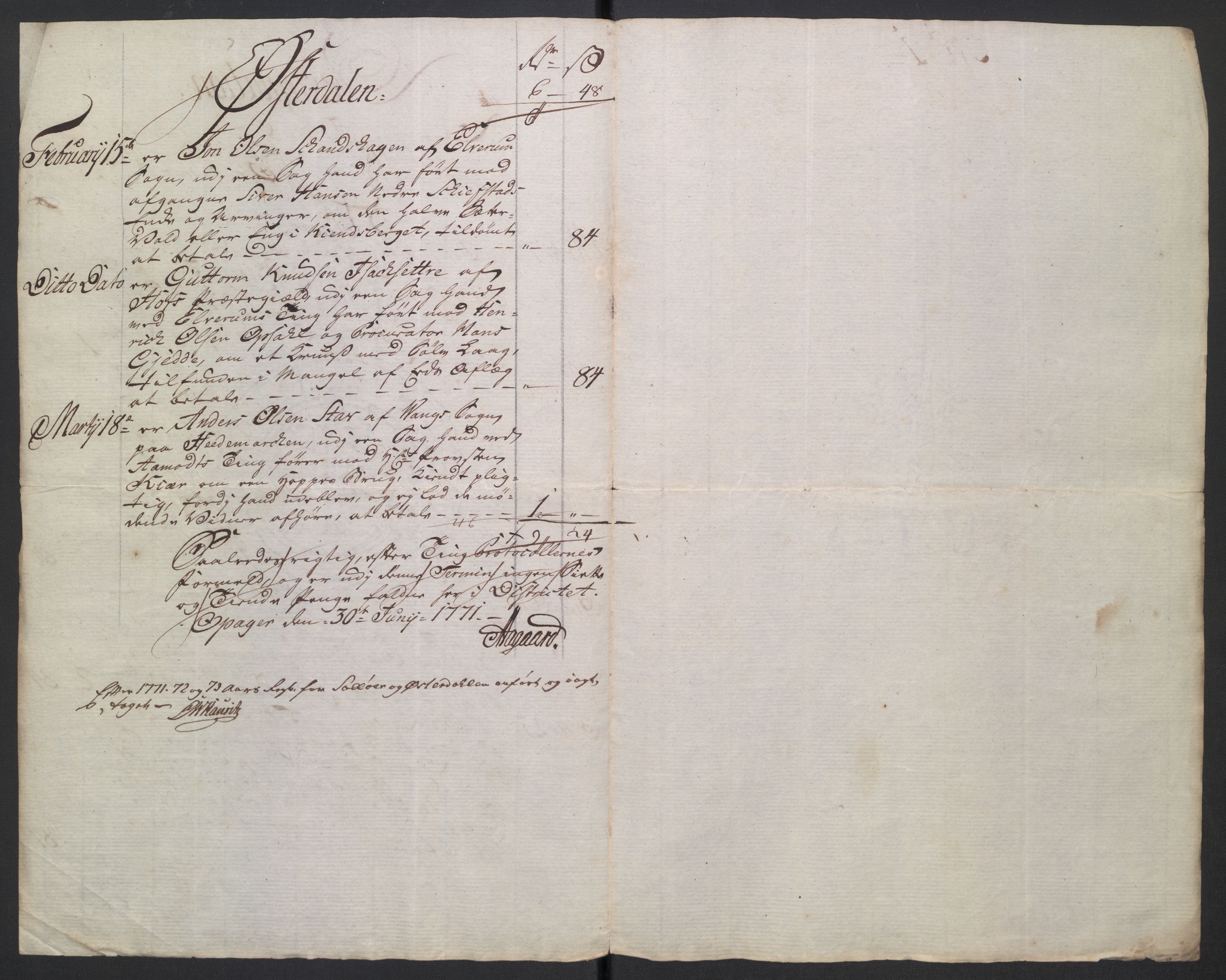 Rentekammeret inntil 1814, Reviderte regnskaper, Mindre regnskaper, AV/RA-EA-4068/Rb/L0014: Opplands amt, 1771-1779, p. 208