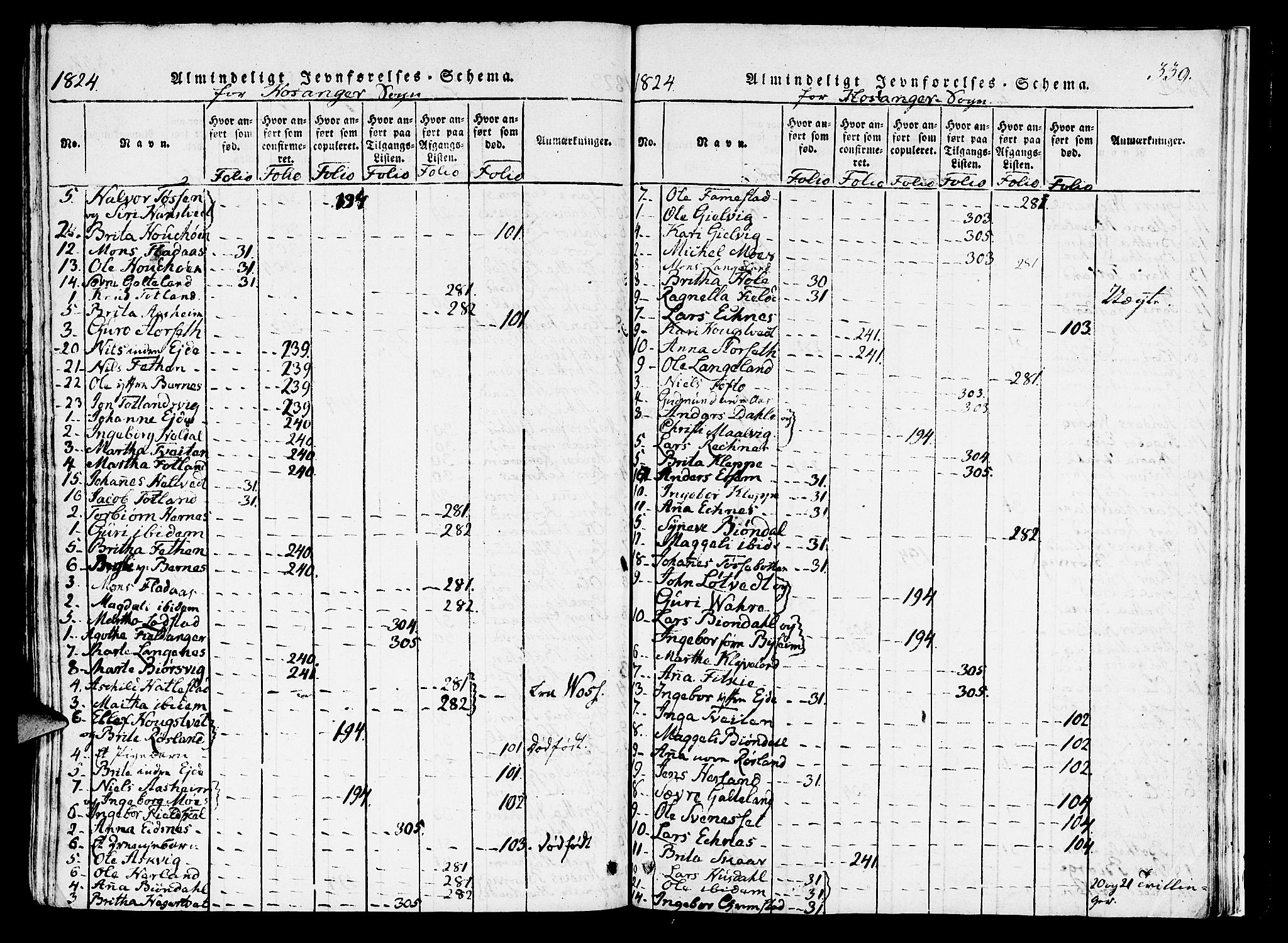 Hosanger sokneprestembete, AV/SAB-A-75801/H/Haa: Parish register (official) no. A 5, 1815-1824, p. 339