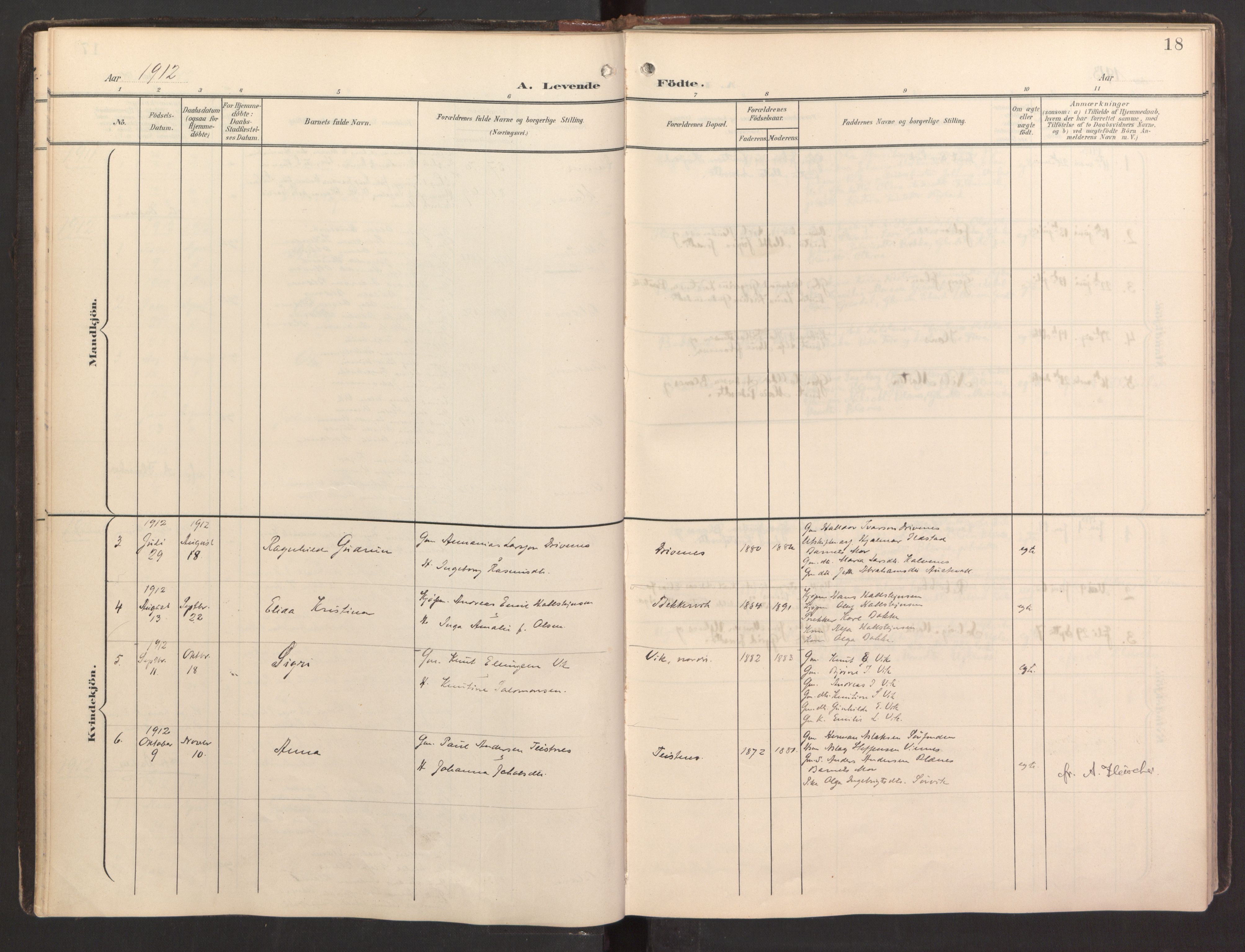Fitjar sokneprestembete, SAB/A-99926: Parish register (official) no. B 1, 1900-1926, p. 18