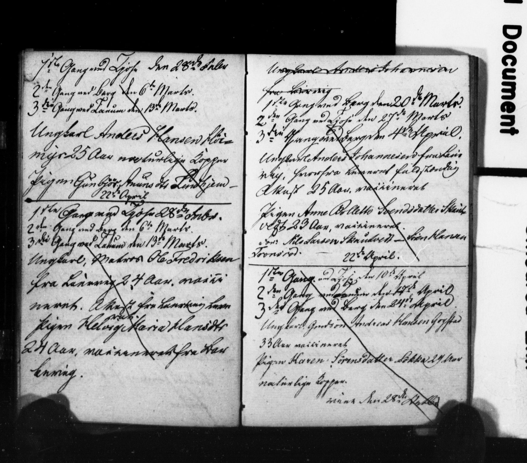 Brunlanes kirkebøker, SAKO/A-342/H/Ha/L0001: Banns register no. 1, 1834-1841