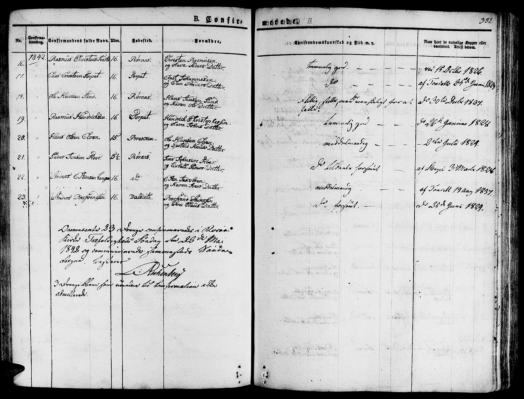 Ministerialprotokoller, klokkerbøker og fødselsregistre - Sør-Trøndelag, SAT/A-1456/681/L0930: Parish register (official) no. 681A08, 1829-1844, p. 382