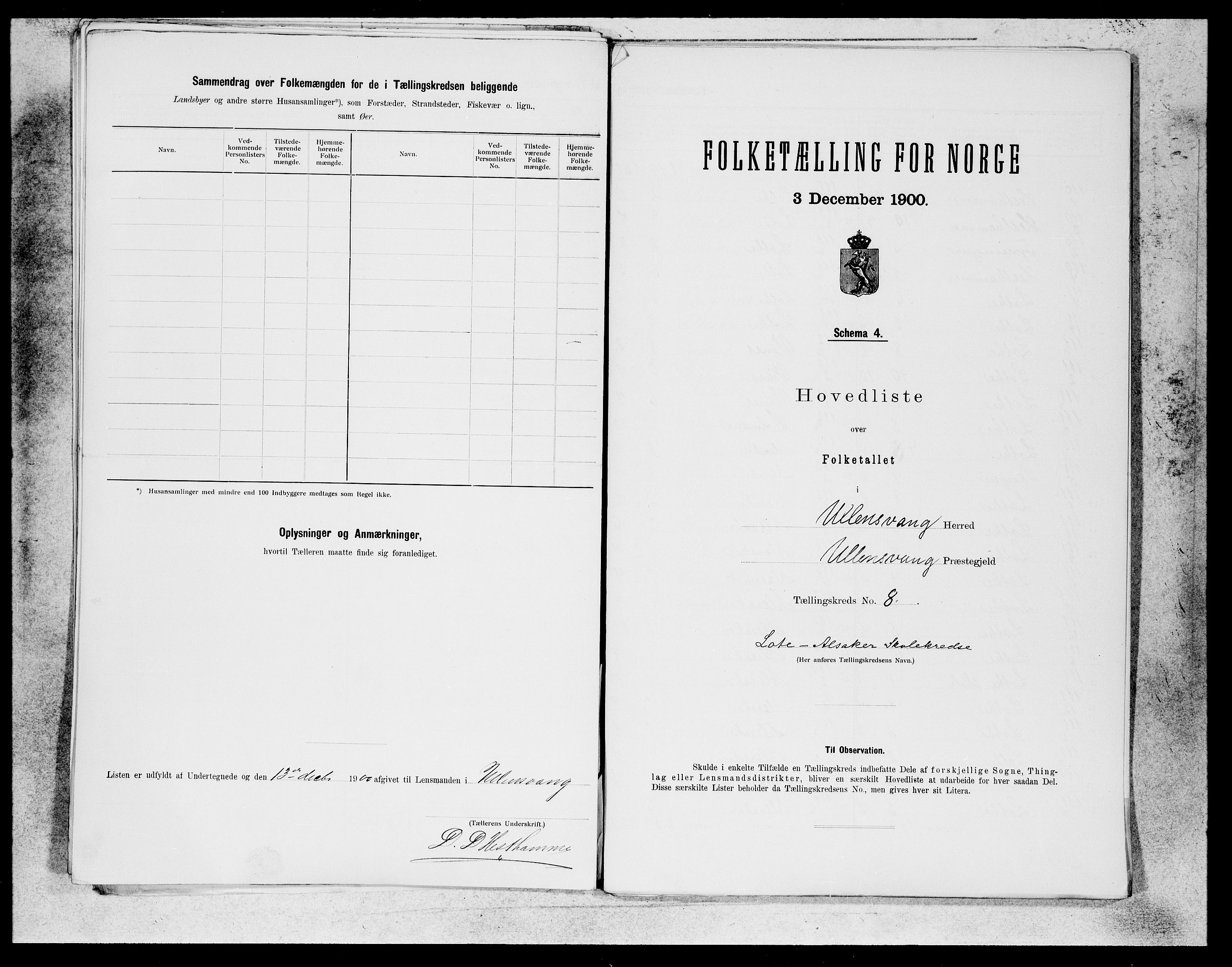 SAB, 1900 census for Ullensvang, 1900, p. 21