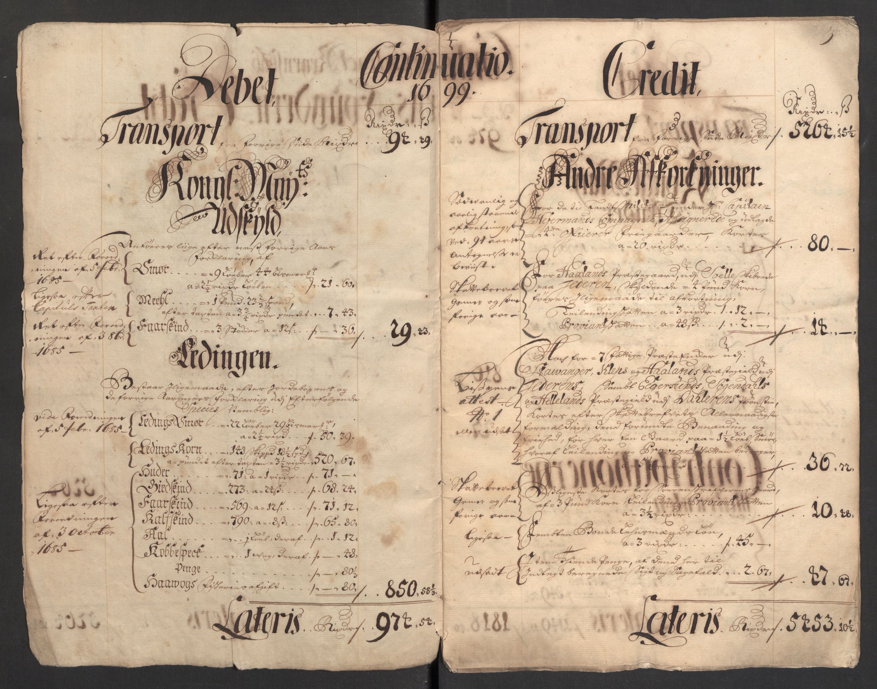 Rentekammeret inntil 1814, Reviderte regnskaper, Fogderegnskap, RA/EA-4092/R46/L2730: Fogderegnskap Jæren og Dalane, 1699, p. 6