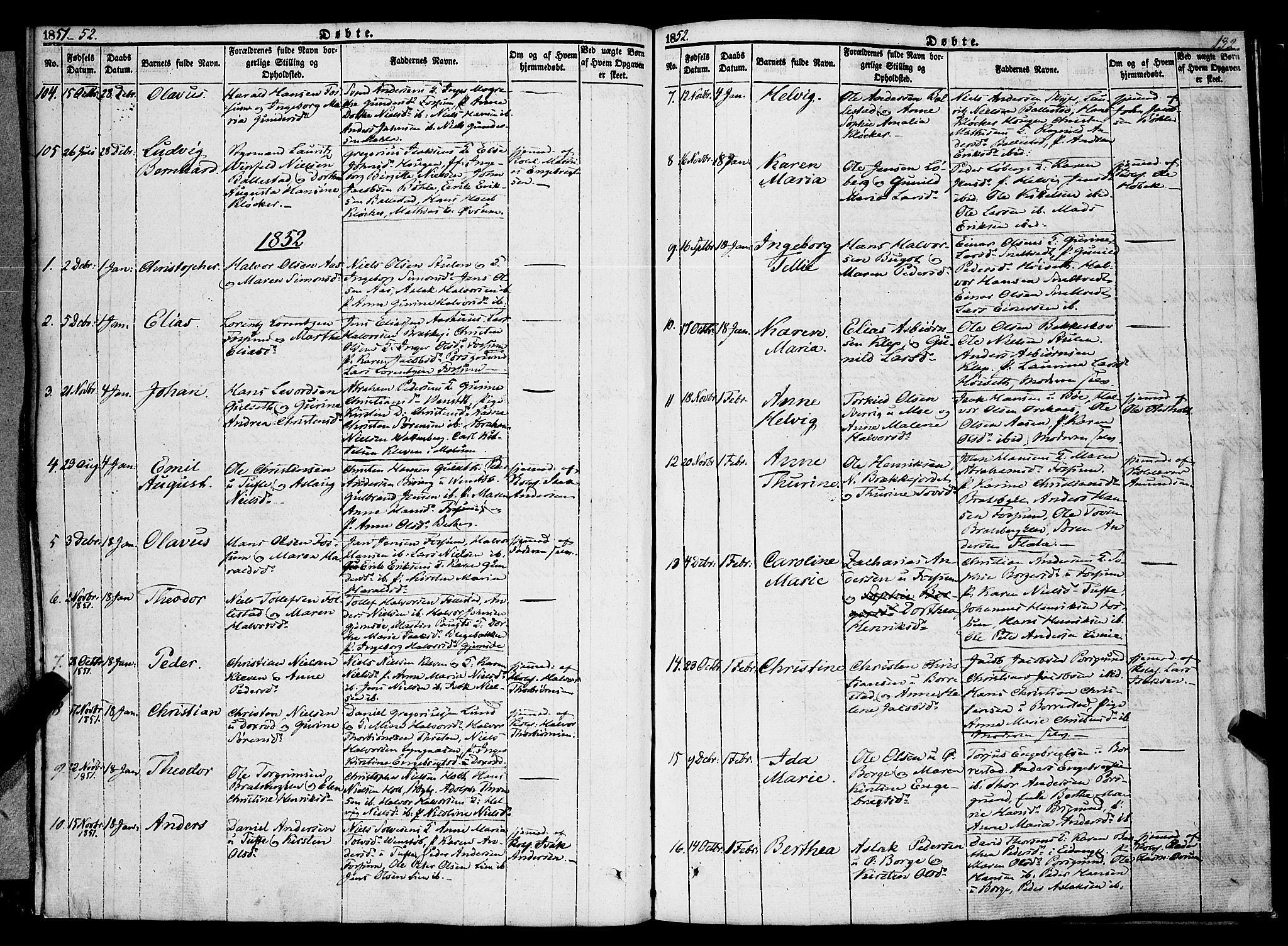 Gjerpen kirkebøker, SAKO/A-265/F/Fa/L0007a: Parish register (official) no. I 7A, 1834-1857, p. 132