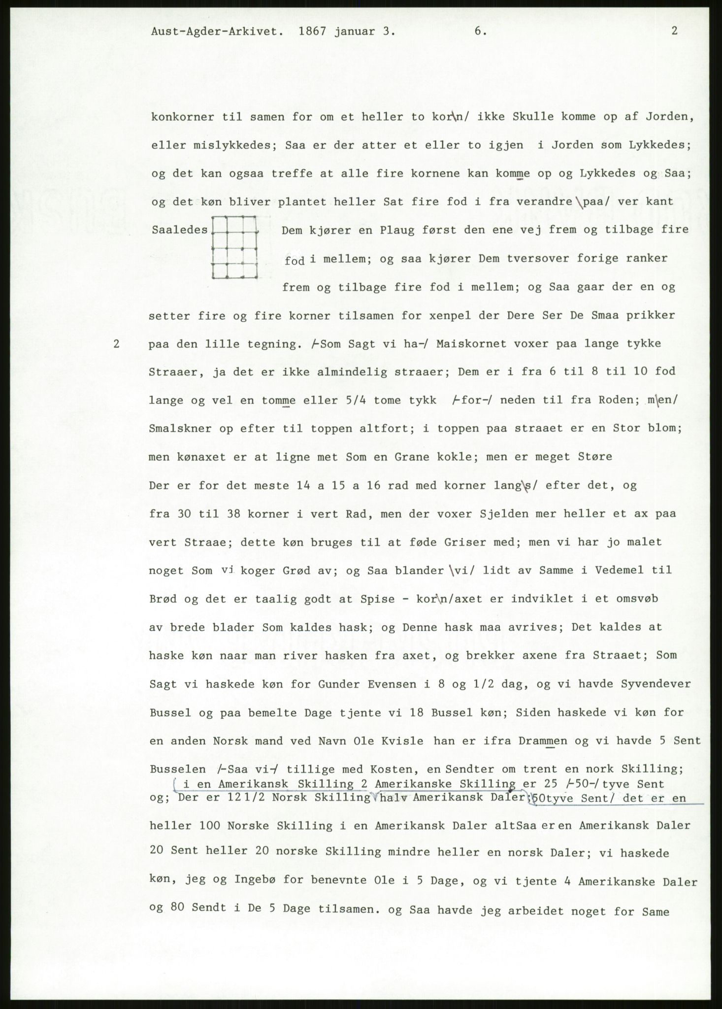 Samlinger til kildeutgivelse, Amerikabrevene, AV/RA-EA-4057/F/L0026: Innlån fra Aust-Agder: Aust-Agder-Arkivet - Erickson, 1838-1914, p. 97