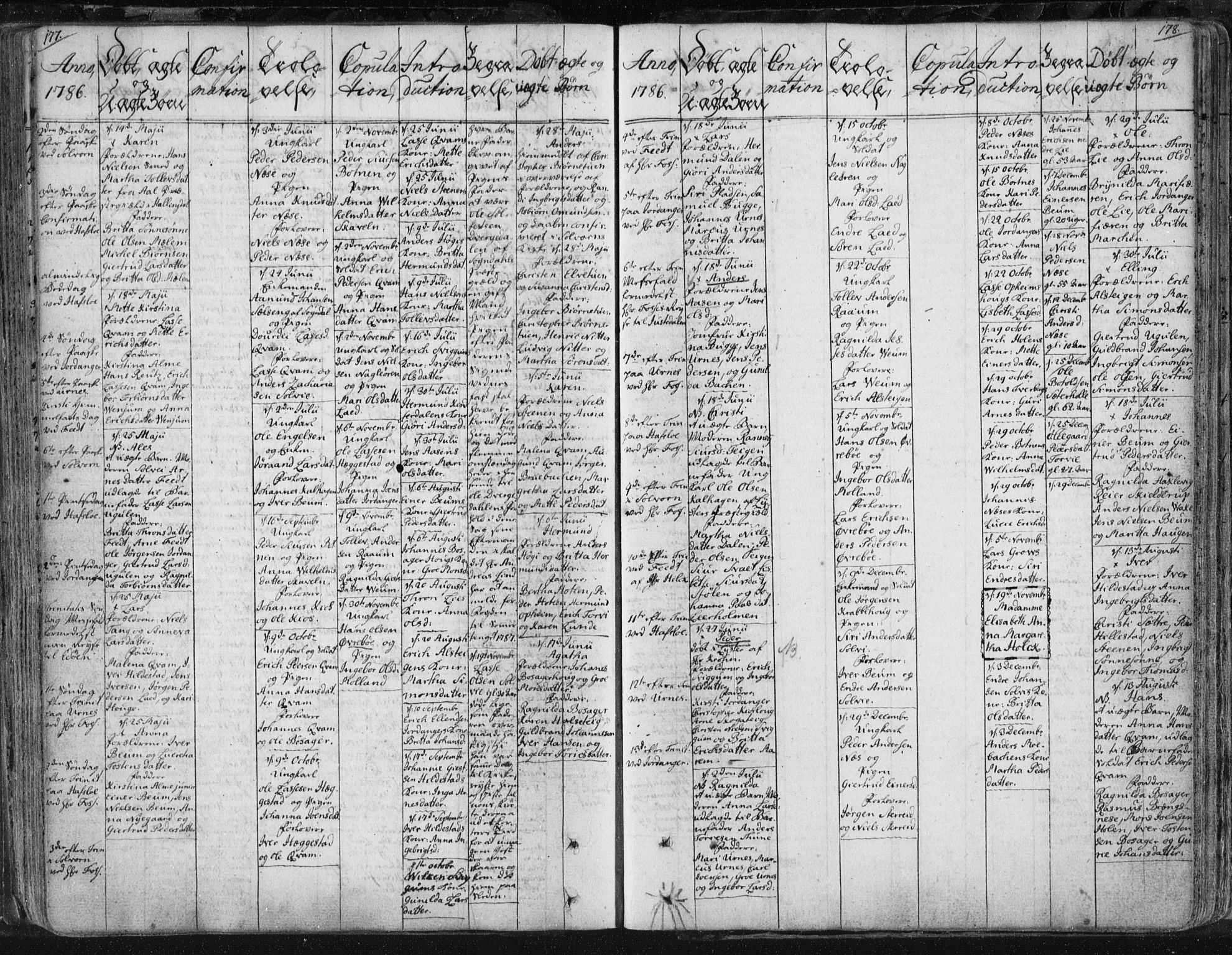 Hafslo sokneprestembete, AV/SAB-A-80301/H/Haa/Haaa/L0002: Parish register (official) no. A 2, 1755-1806, p. 177-178