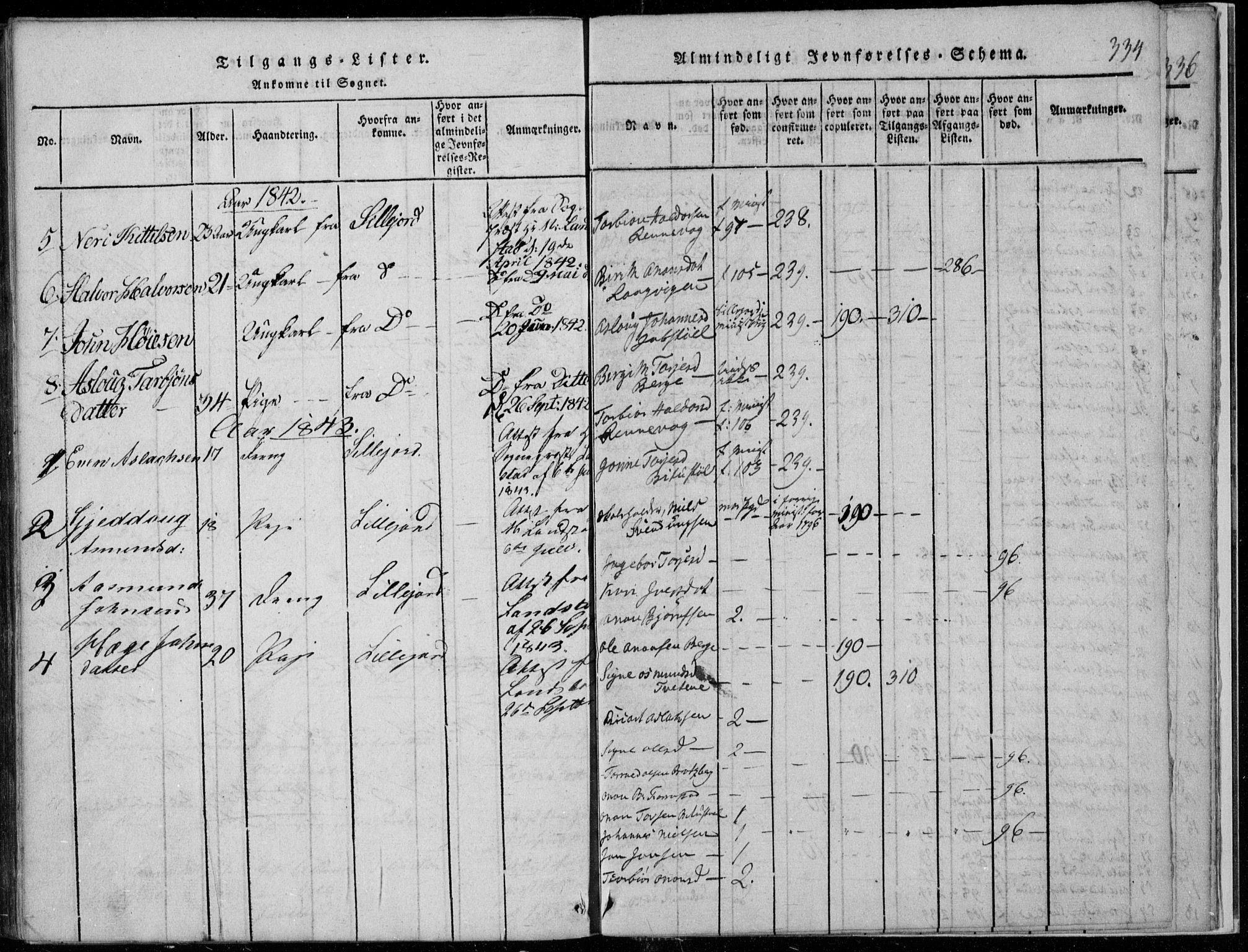 Rauland kirkebøker, AV/SAKO-A-292/F/Fa/L0001: Parish register (official) no. I 1, 1814-1859, p. 334