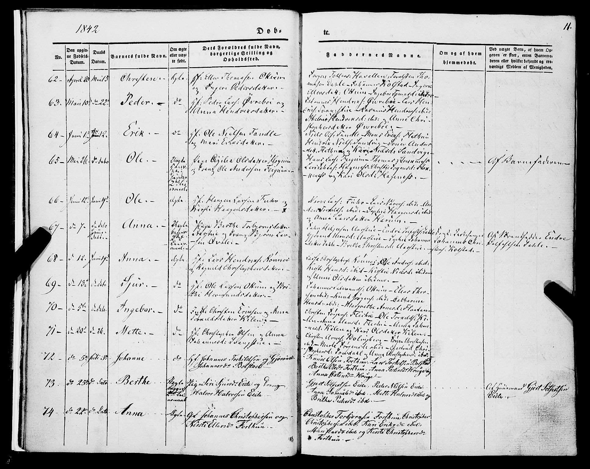 Luster sokneprestembete, AV/SAB-A-81101/H/Haa/Haaa/L0006: Parish register (official) no. A 6, 1840-1848, p. 11