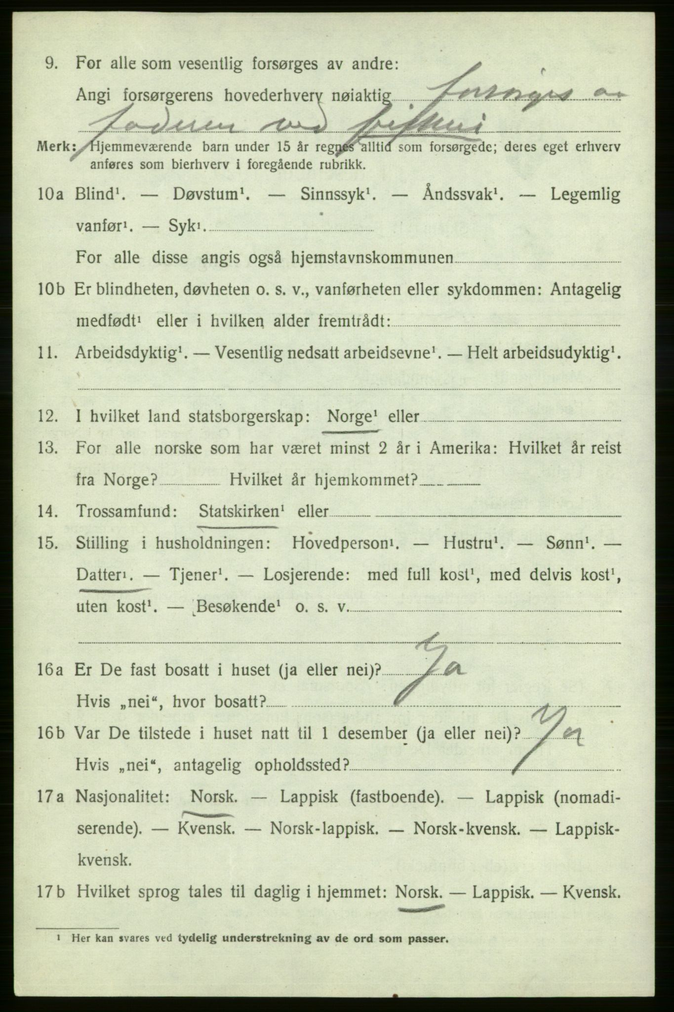 SATØ, 1920 census for Kjelvik, 1920, p. 3104