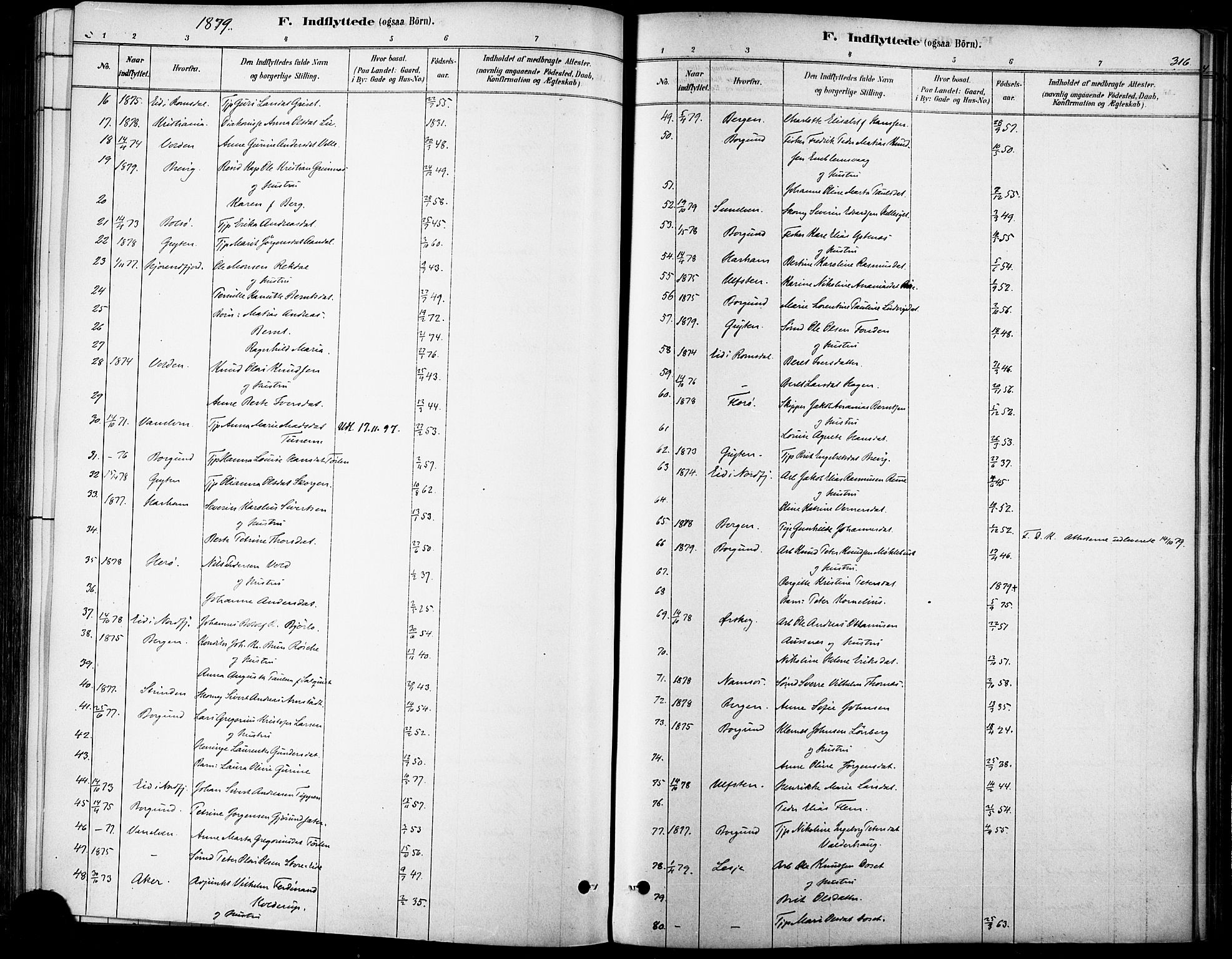 Ministerialprotokoller, klokkerbøker og fødselsregistre - Møre og Romsdal, AV/SAT-A-1454/529/L0454: Parish register (official) no. 529A04, 1878-1885, p. 316