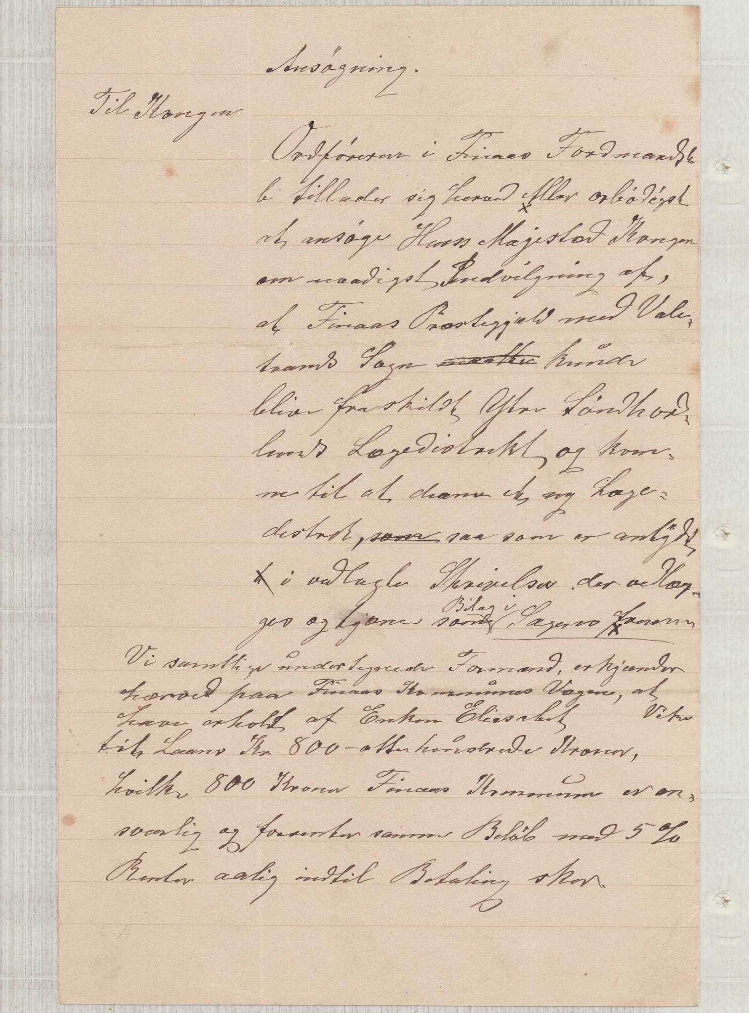 Finnaas kommune. Formannskapet, IKAH/1218a-021/D/Da/L0001/0002: Korrespondanse / saker / Kronologisk ordna korrespodanse, 1876-1879, p. 61