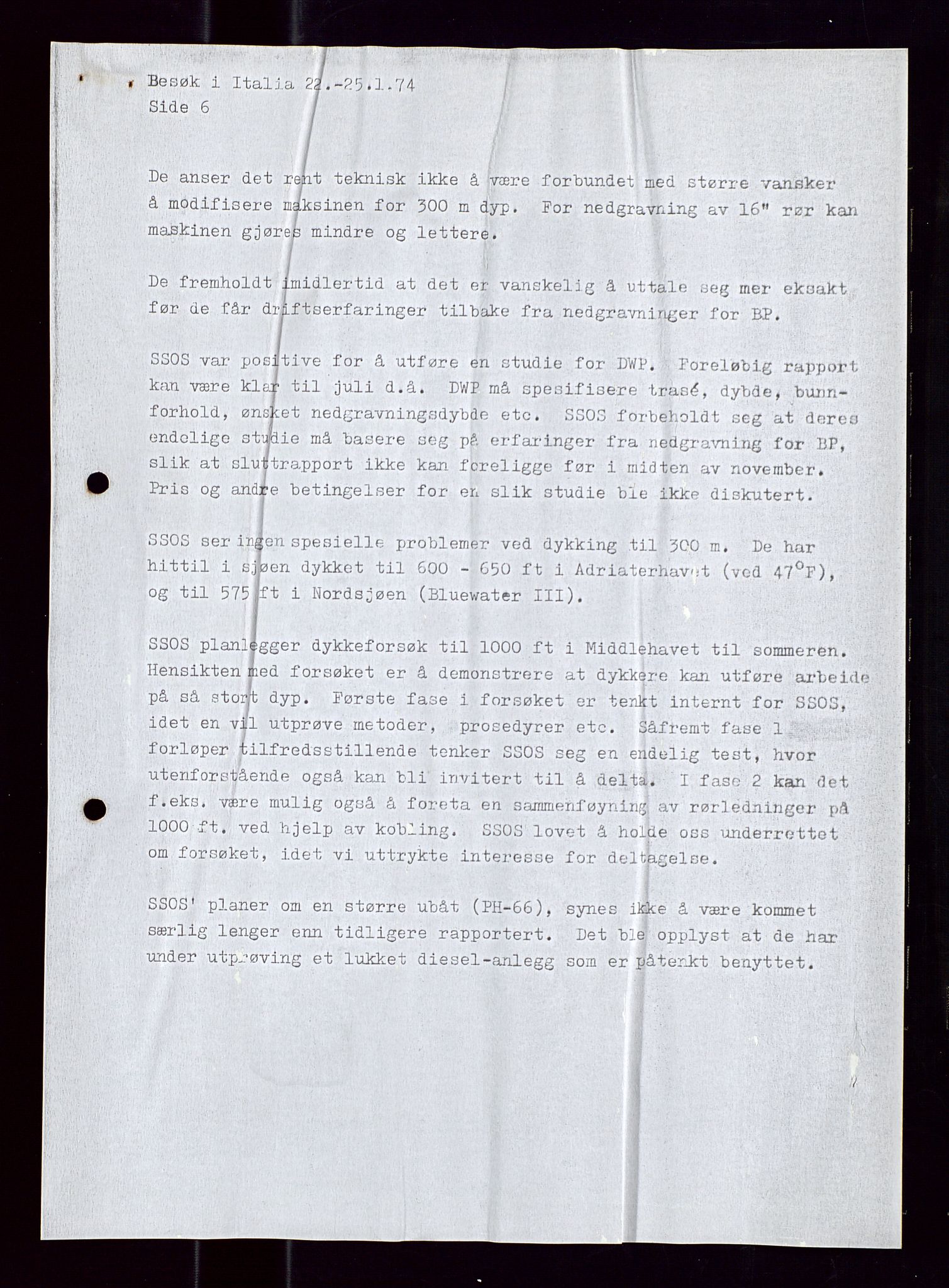 Industridepartementet, Oljekontoret, AV/SAST-A-101348/Di/L0001: DWP, møter juni - november, komiteemøter nr. 19 - 26, 1973-1974, p. 12