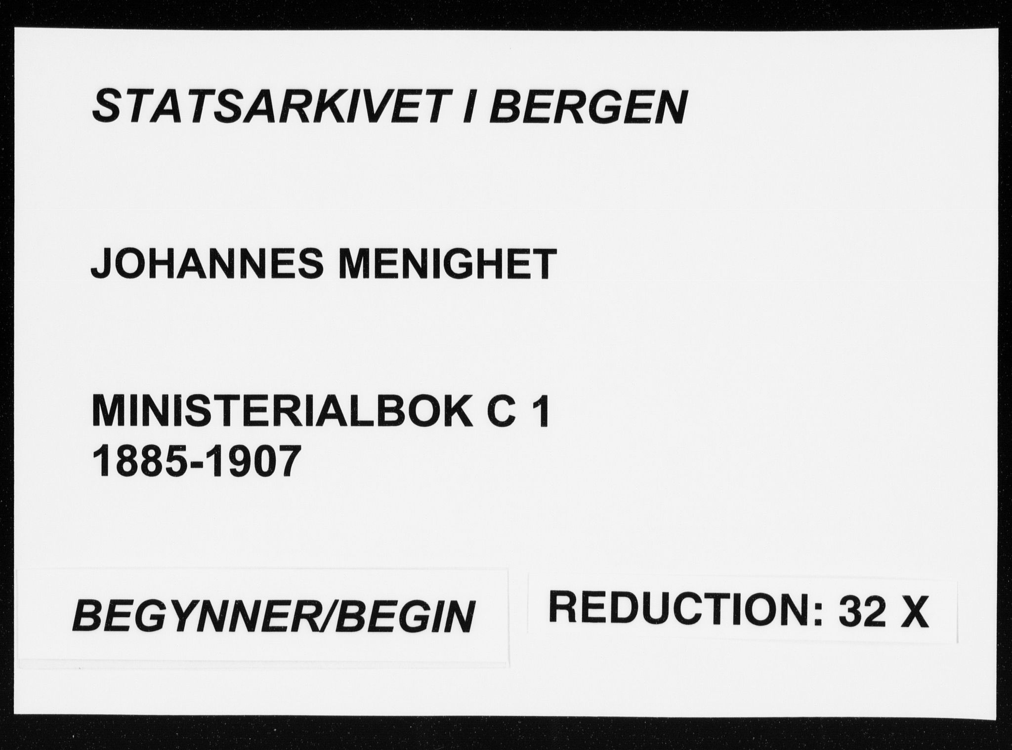 Johanneskirken sokneprestembete, SAB/A-76001/H/Haa/L0008: Parish register (official) no. C 1, 1885-1907