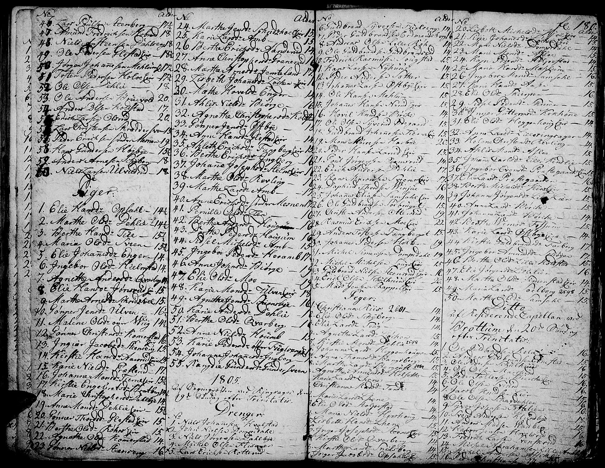 Ringsaker prestekontor, AV/SAH-PREST-014/K/Ka/L0004: Parish register (official) no. 4, 1799-1814, p. 180