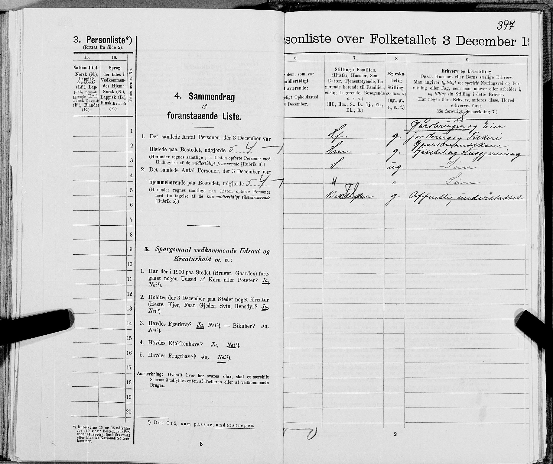 SAT, 1900 census for Gildeskål, 1900, p. 913