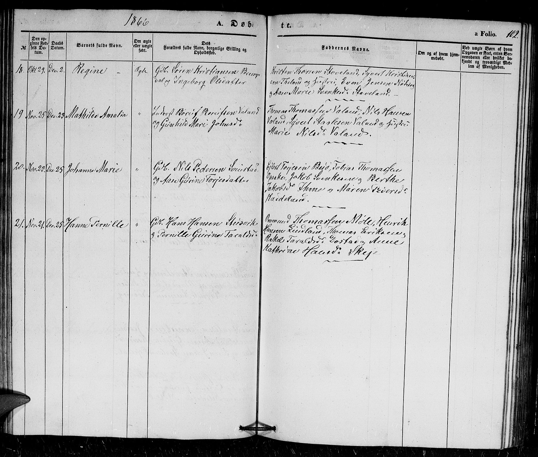 Holum sokneprestkontor, SAK/1111-0022/F/Fb/Fba/L0003: Parish register (copy) no. B 3, 1850-1866, p. 102