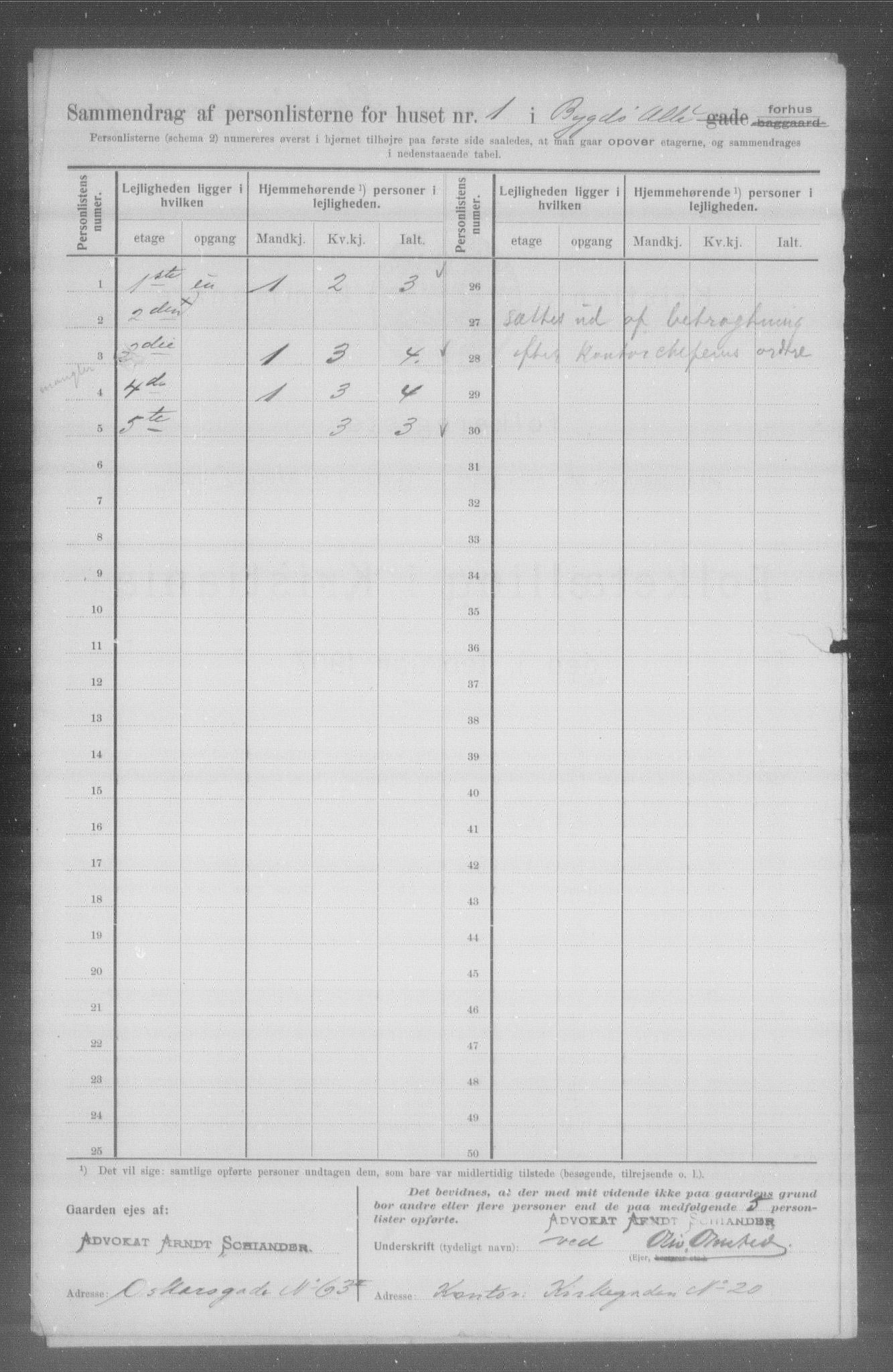 OBA, Municipal Census 1907 for Kristiania, 1907, p. 5305