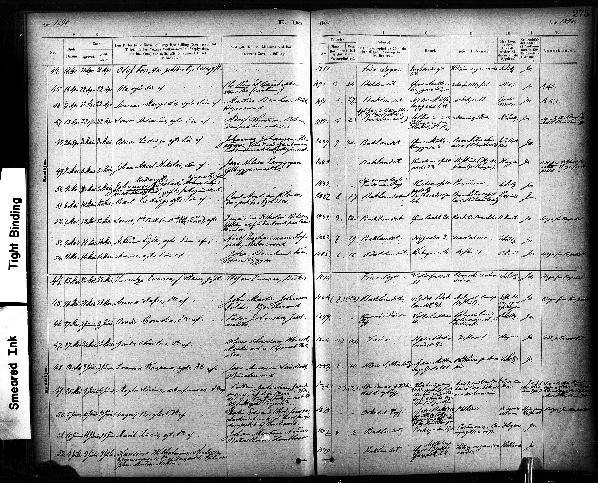 Ministerialprotokoller, klokkerbøker og fødselsregistre - Sør-Trøndelag, AV/SAT-A-1456/604/L0189: Parish register (official) no. 604A10, 1878-1892, p. 275