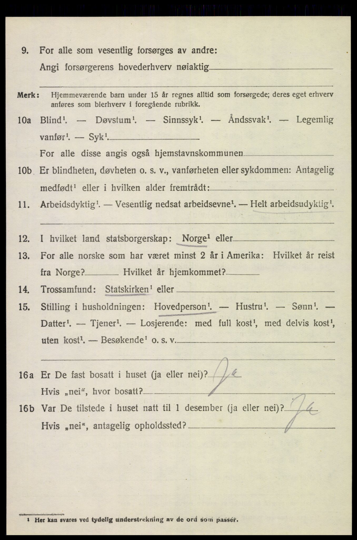 SAH, 1920 census for Furnes, 1920, p. 9614