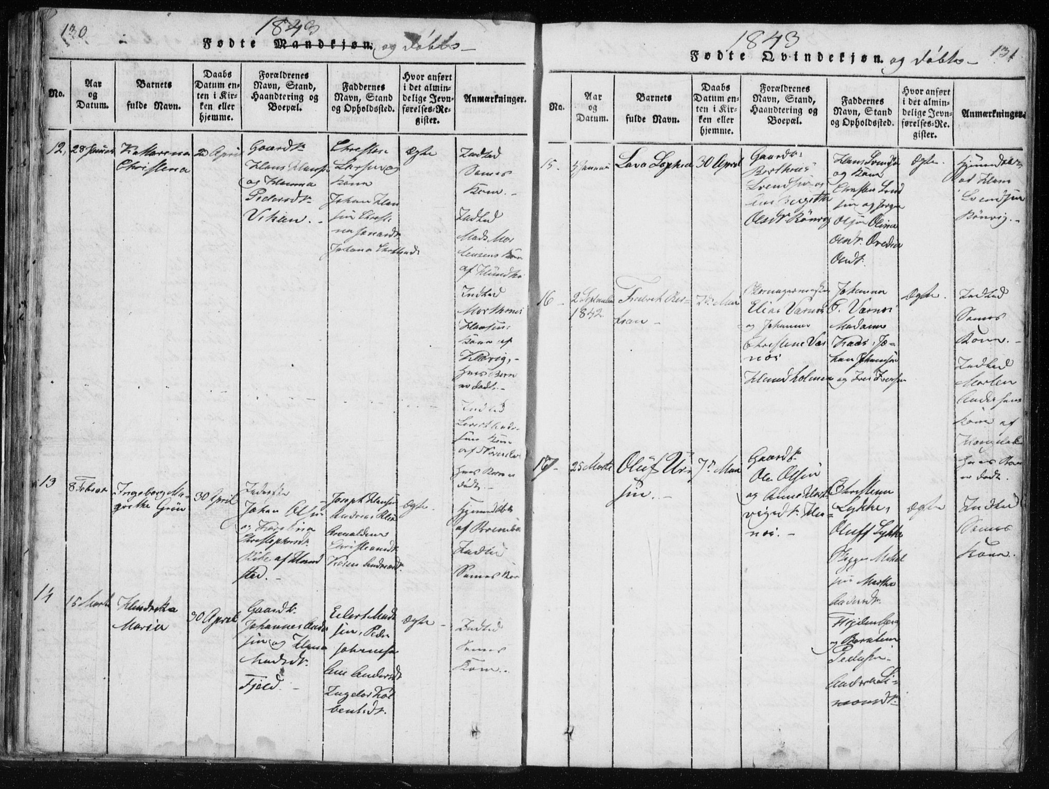 Ministerialprotokoller, klokkerbøker og fødselsregistre - Nordland, AV/SAT-A-1459/801/L0027: Parish register (copy) no. 801C02, 1835-1845, p. 130-131