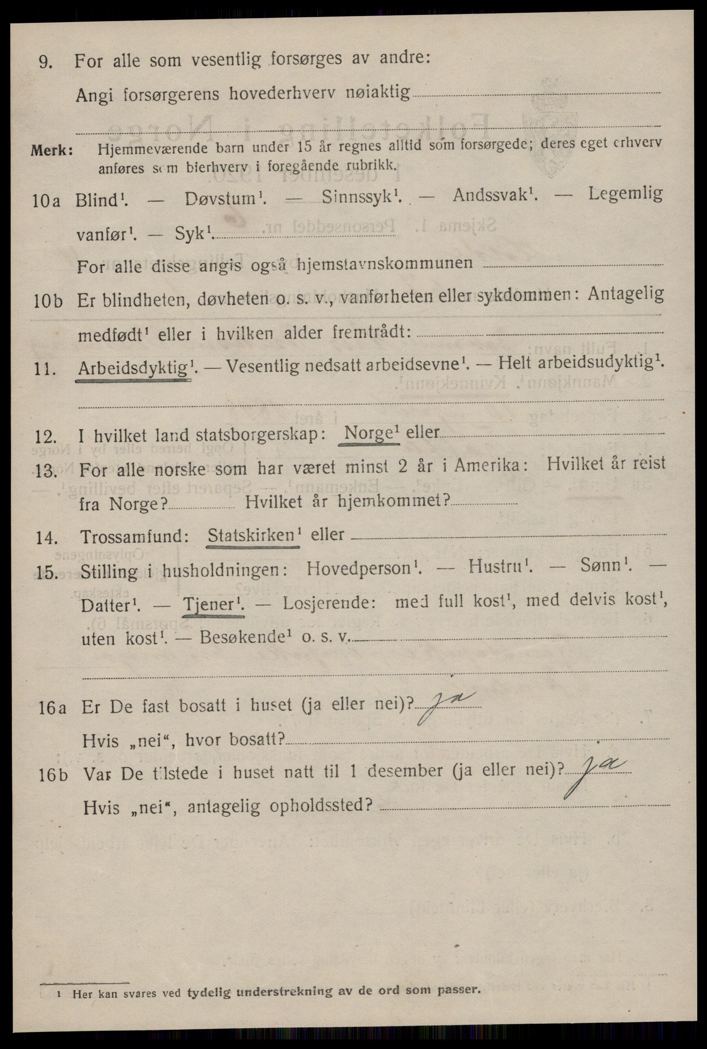 SAT, 1920 census for Molde, 1920, p. 6270