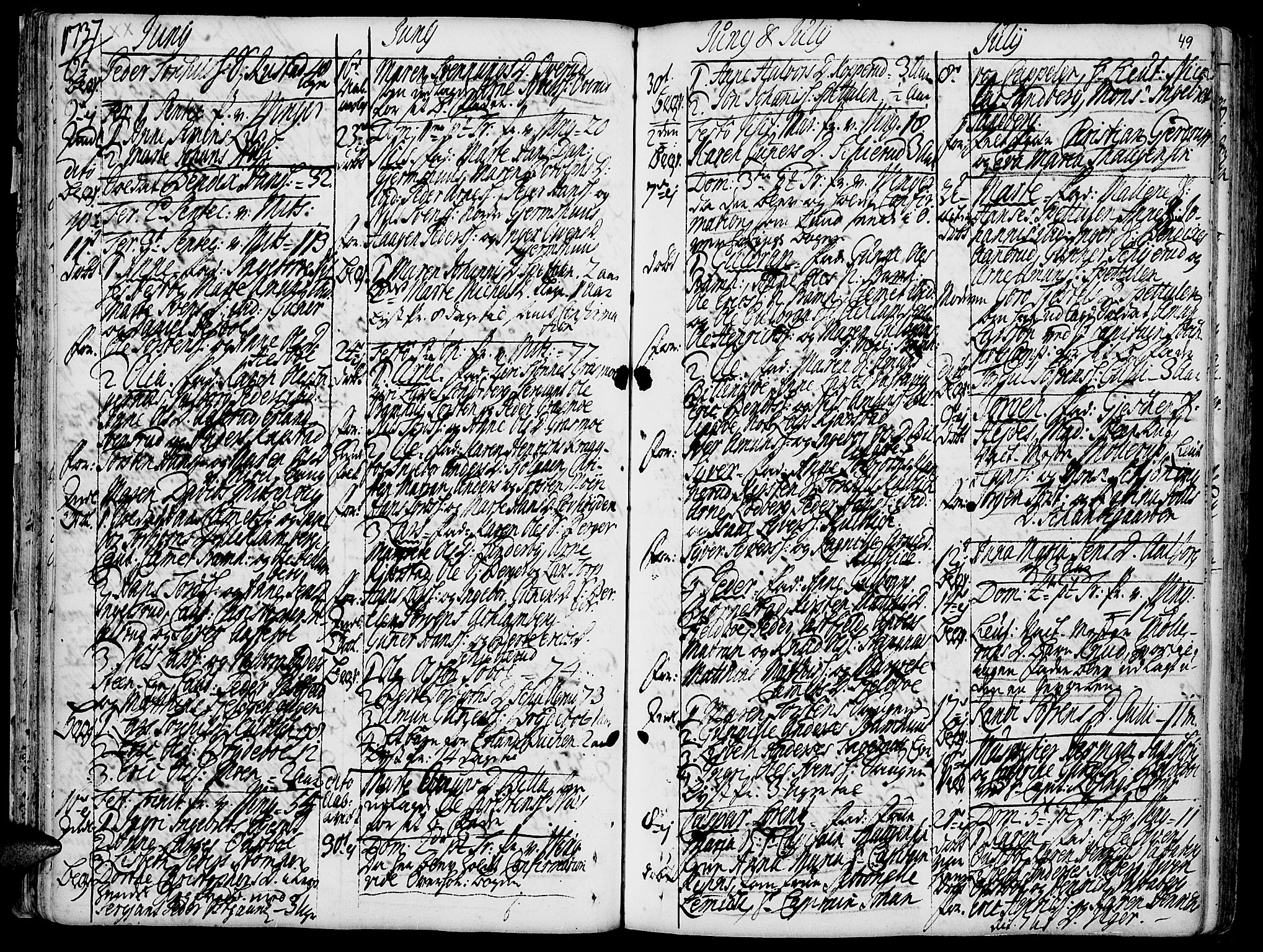 Vinger prestekontor, AV/SAH-PREST-024/H/Ha/Haa/L0002: Parish register (official) no. 2, 1730-1751, p. 49