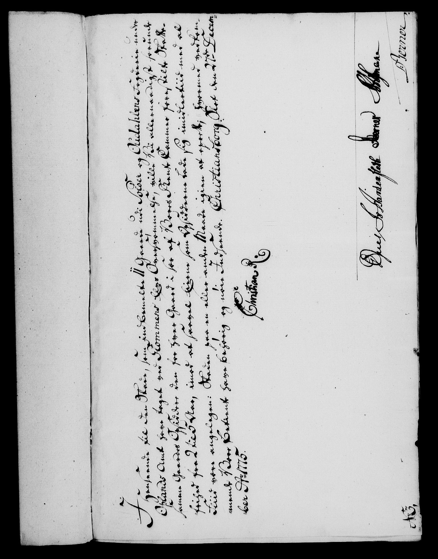 Rentekammeret, Kammerkanselliet, RA/EA-3111/G/Gf/Gfa/L0057: Norsk relasjons- og resolusjonsprotokoll (merket RK 52.57), 1775, p. 235