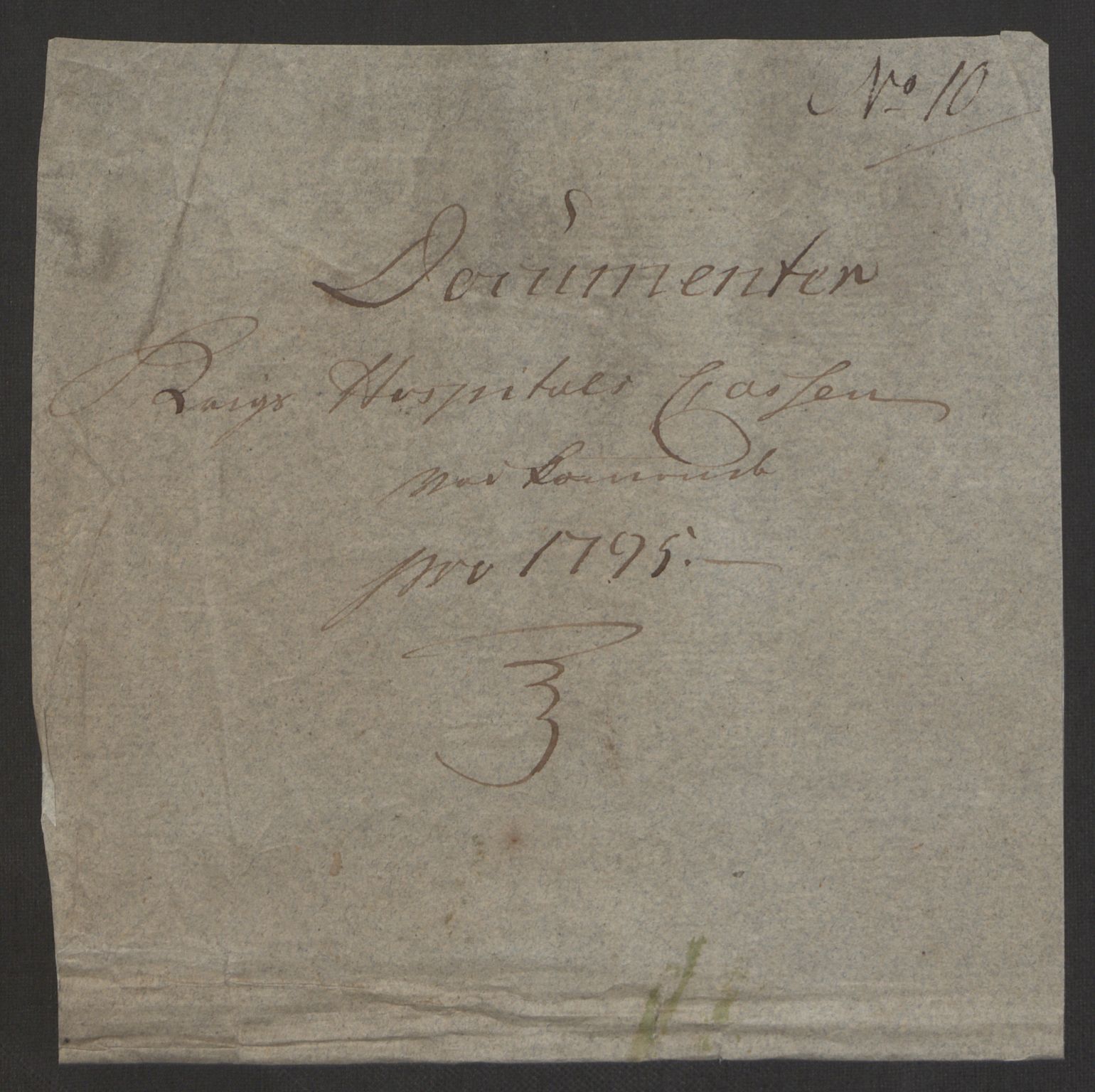 Forsvaret, Den norske kvesthuskasse/krigshospitalkasse, AV/RA-RAFA-1887/F/Fa/L0017: Innkomne brev:, 1782-1807, p. 132