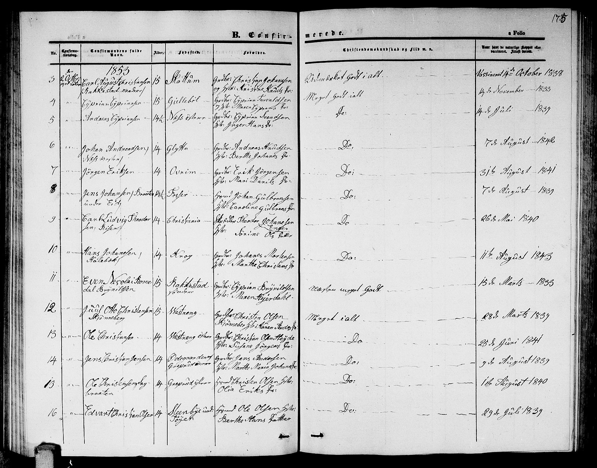 Høland prestekontor Kirkebøker, SAO/A-10346a/G/Ga/L0003: Parish register (copy) no. I 3, 1846-1853, p. 175