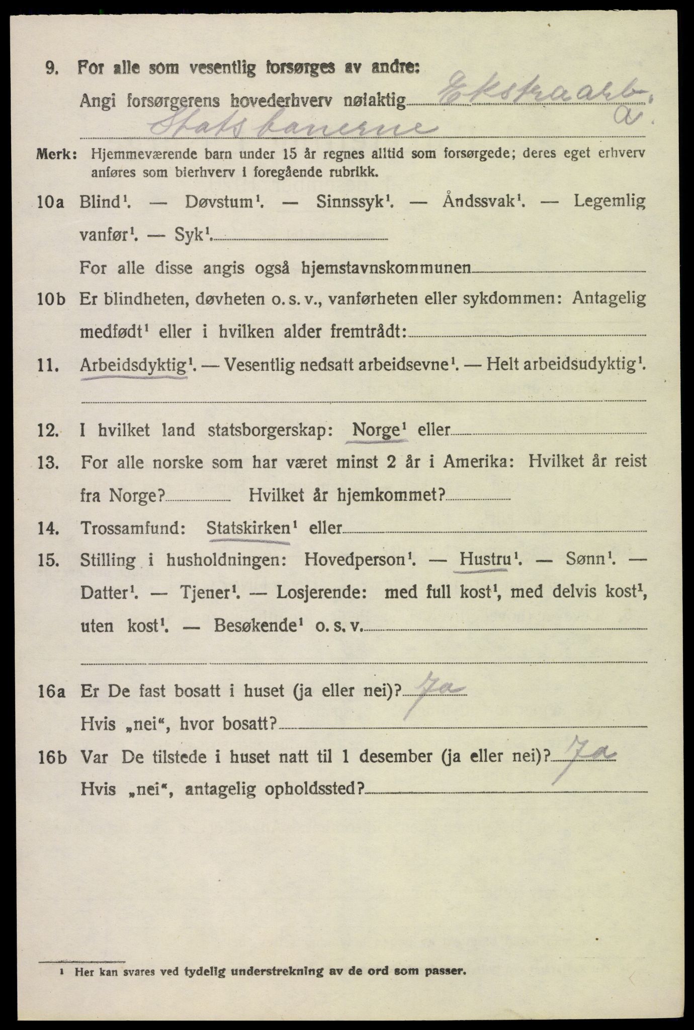 SAH, 1920 census for Stange, 1920, p. 3794