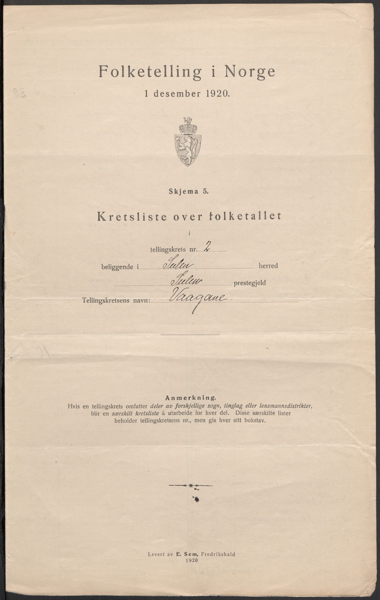 SAB, 1920 census for Solund, 1920, p. 8