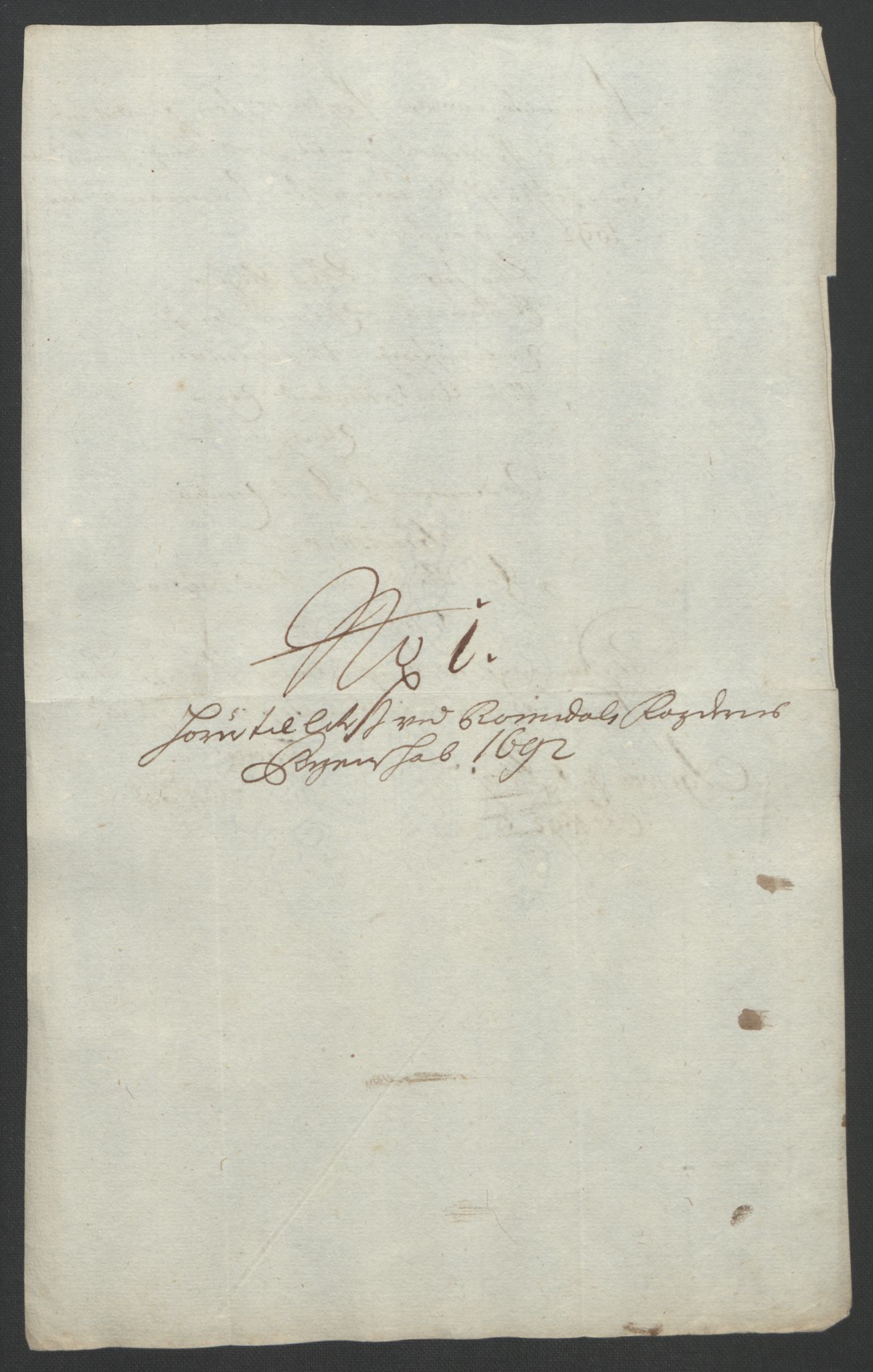 Rentekammeret inntil 1814, Reviderte regnskaper, Fogderegnskap, AV/RA-EA-4092/R55/L3650: Fogderegnskap Romsdal, 1692, p. 115