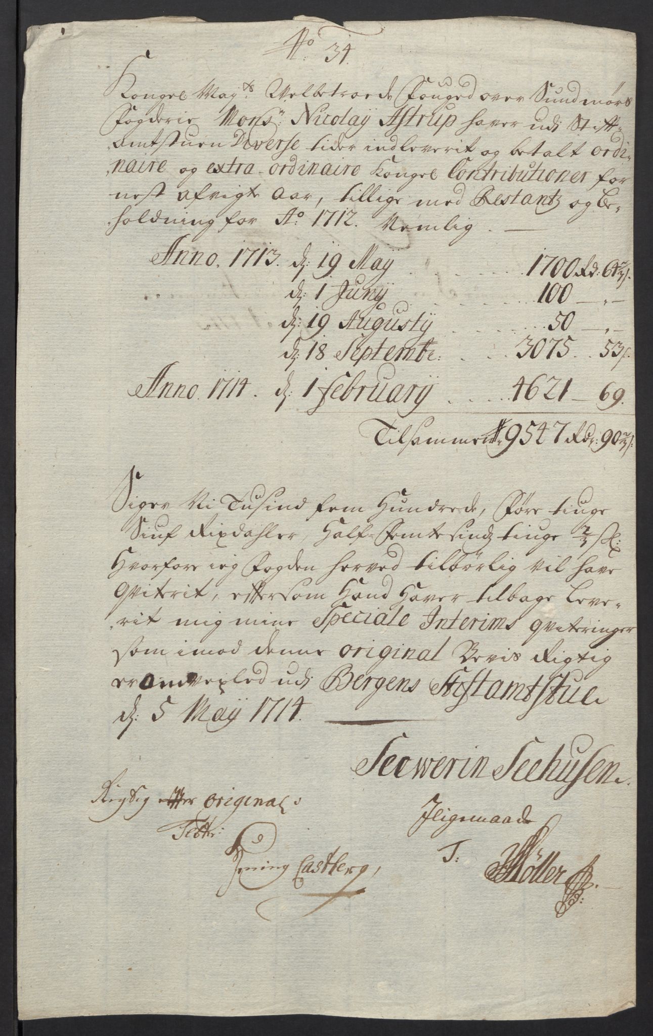 Rentekammeret inntil 1814, Reviderte regnskaper, Fogderegnskap, RA/EA-4092/R54/L3565: Fogderegnskap Sunnmøre, 1712-1713, p. 576