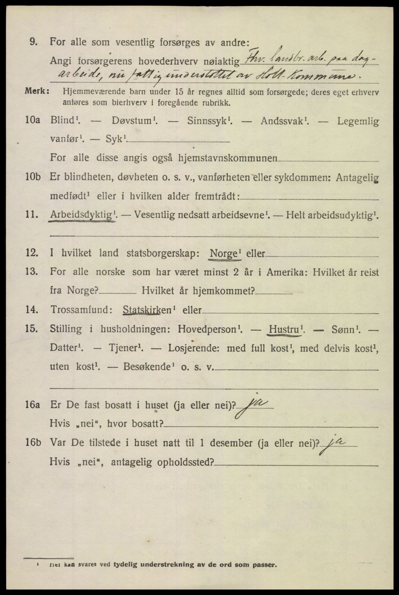 SAK, 1920 census for Holt, 1920, p. 7967