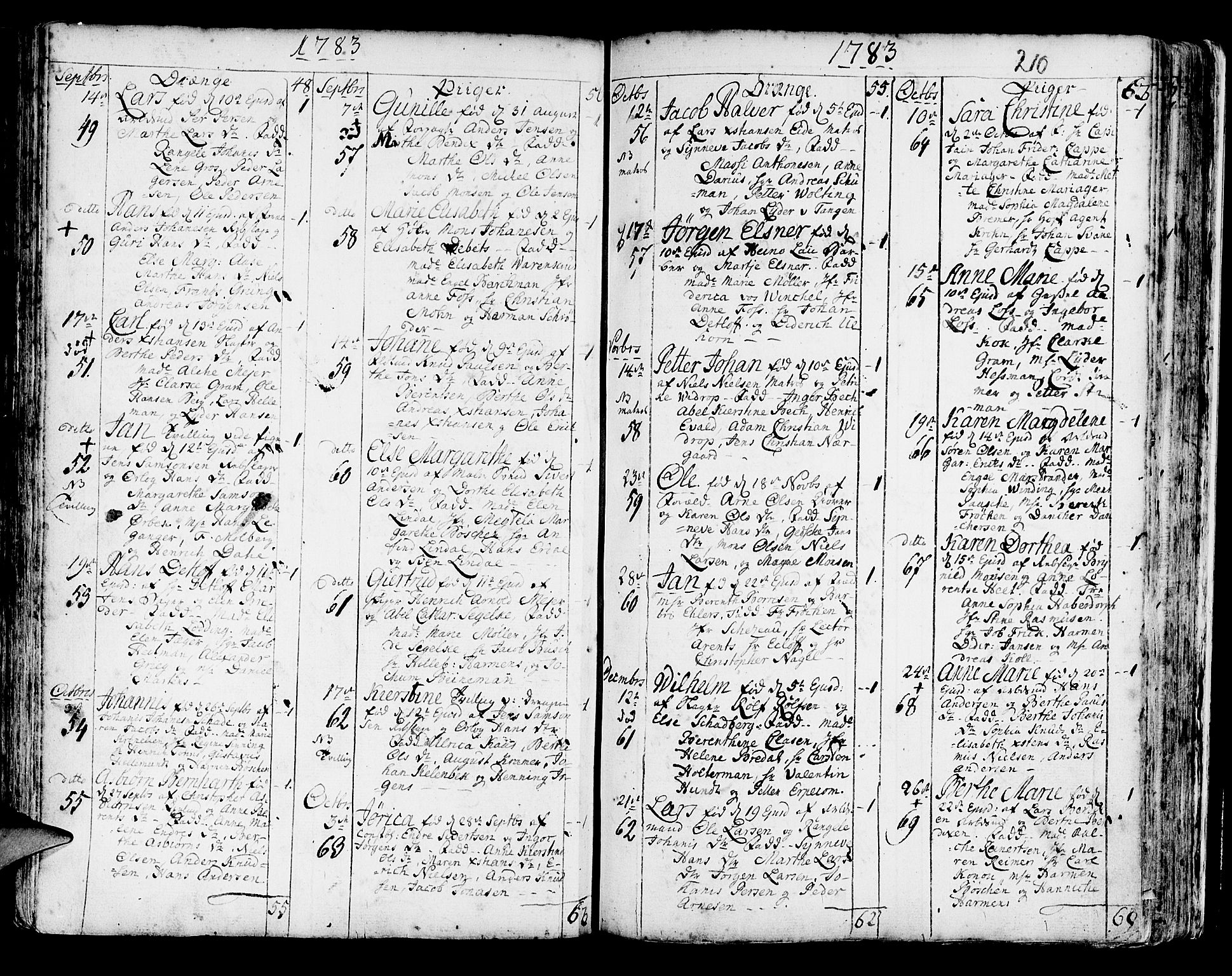 Korskirken sokneprestembete, SAB/A-76101/H/Haa/L0005: Parish register (official) no. A 5, 1751-1789, p. 210