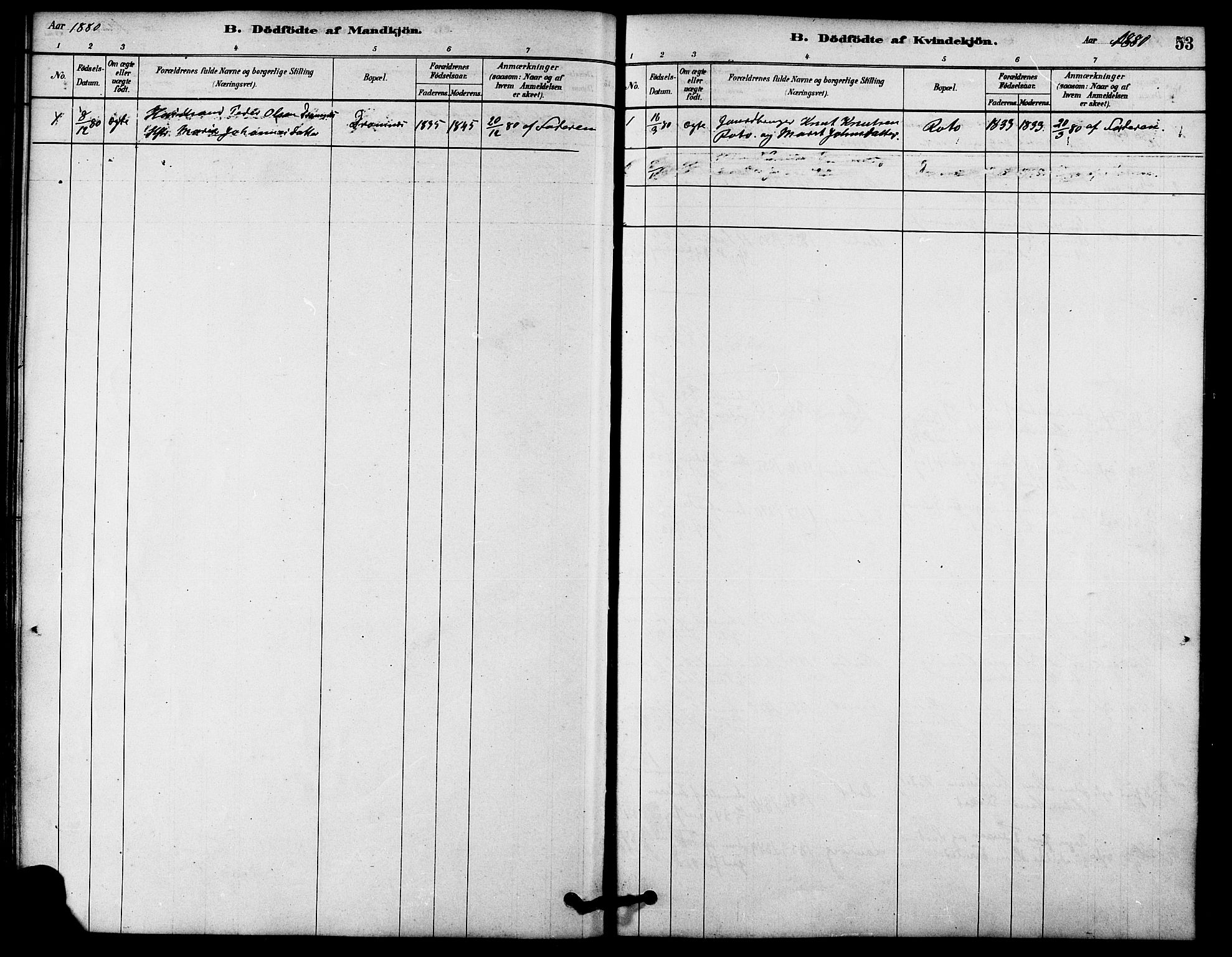 Ministerialprotokoller, klokkerbøker og fødselsregistre - Møre og Romsdal, AV/SAT-A-1454/578/L0906: Parish register (official) no. 578A05, 1878-1886, p. 53