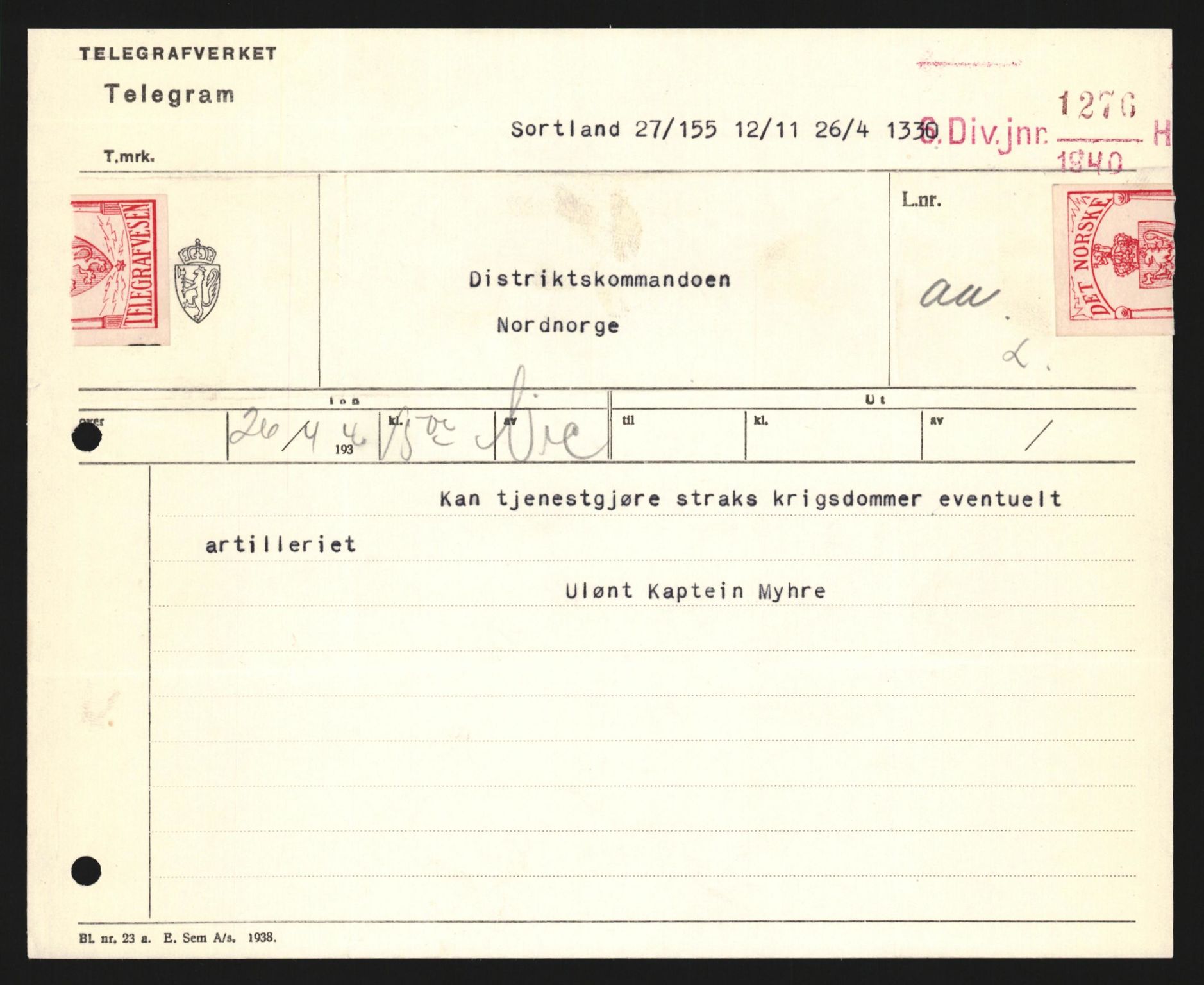 Forsvaret, Forsvarets krigshistoriske avdeling, AV/RA-RAFA-2017/Y/Yb/L0122: II-C-11-600  -  6. Divisjon med avdelinger, 1940, p. 315