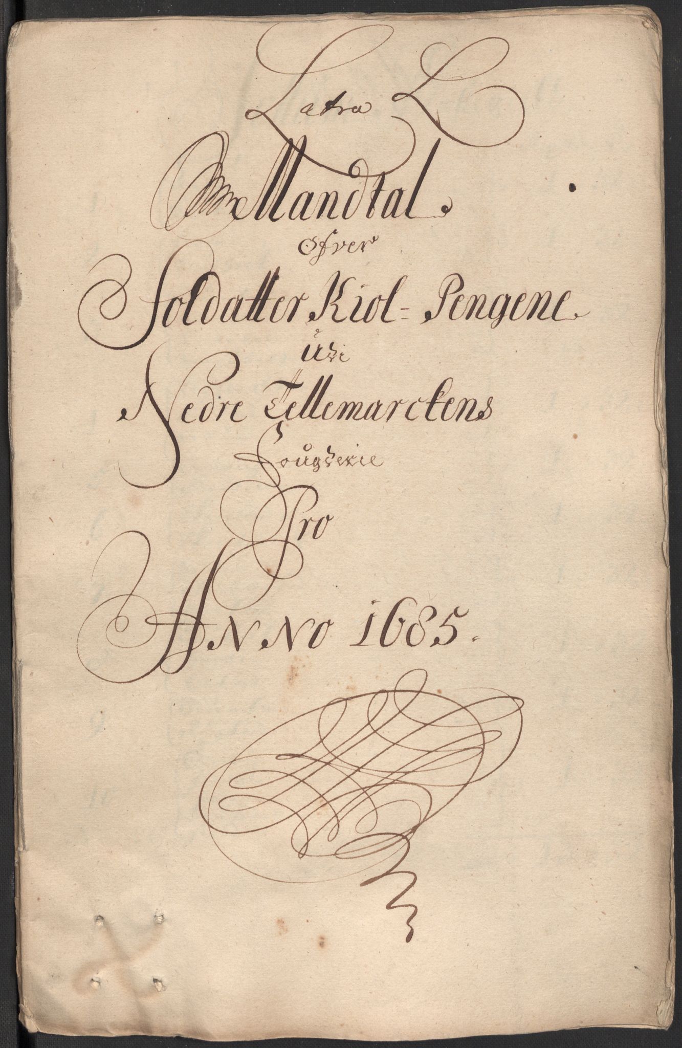 Rentekammeret inntil 1814, Reviderte regnskaper, Fogderegnskap, RA/EA-4092/R35/L2082: Fogderegnskap Øvre og Nedre Telemark, 1685, p. 321