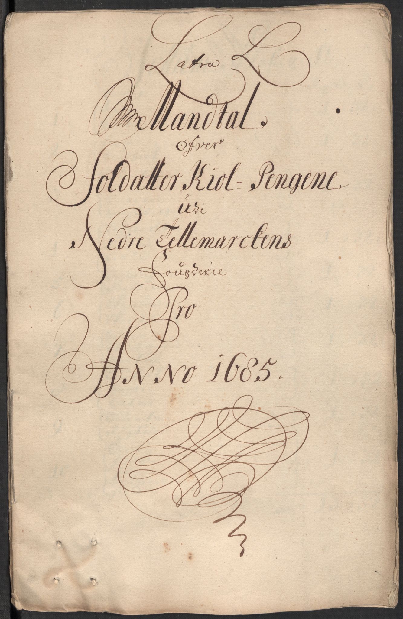 Rentekammeret inntil 1814, Reviderte regnskaper, Fogderegnskap, AV/RA-EA-4092/R35/L2082: Fogderegnskap Øvre og Nedre Telemark, 1685, p. 321